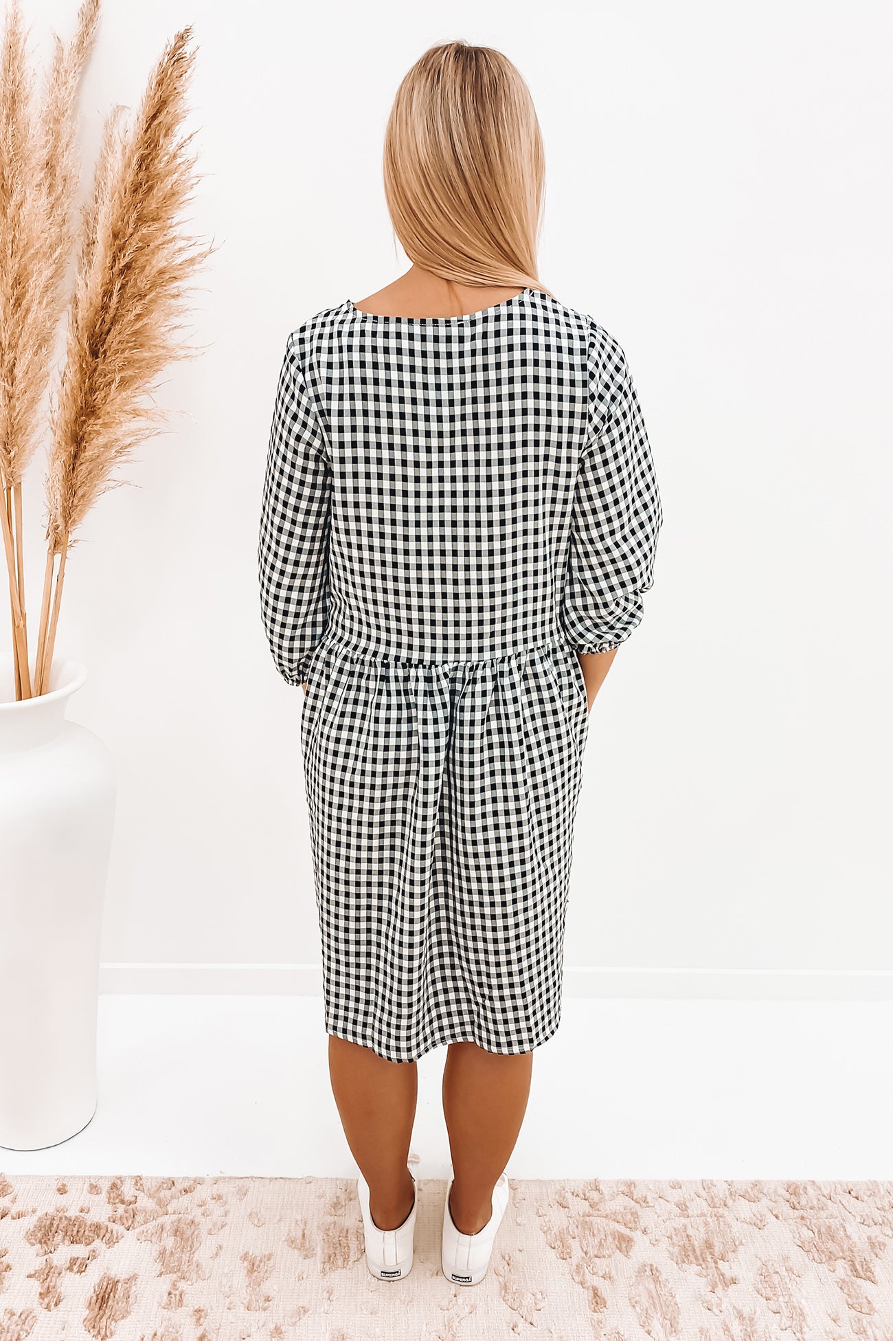Cameron Mini Dress Black Check