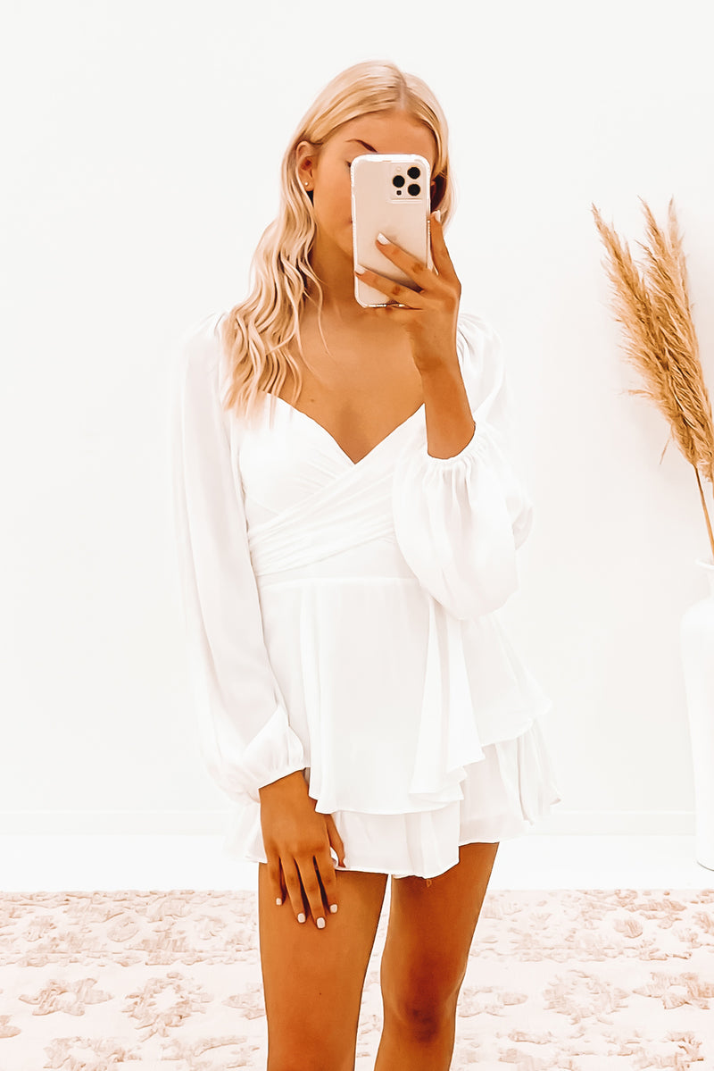 Camille Playsuit White