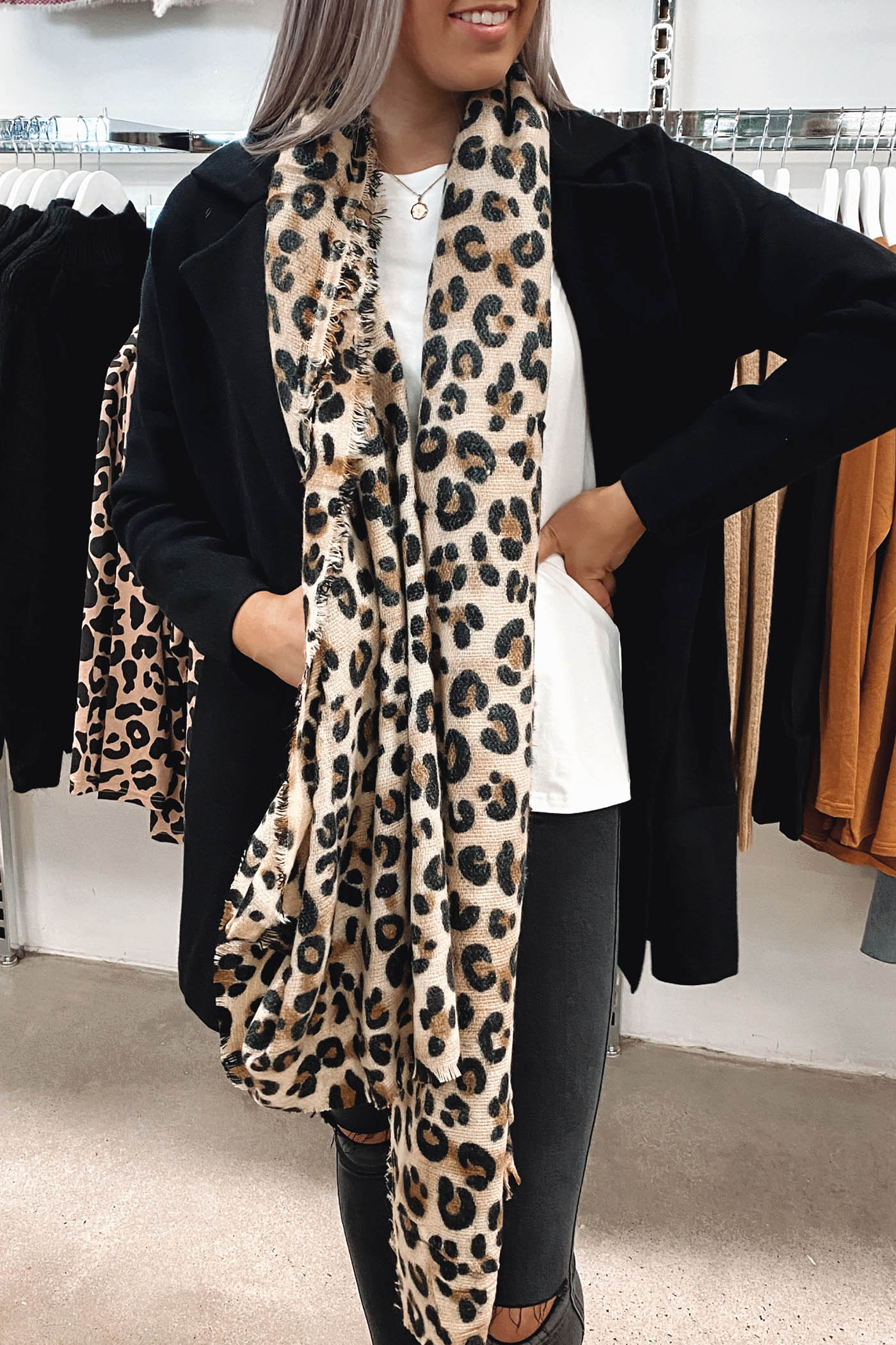 Caplen Scarf Leopard Multi