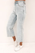 Charlie High Rise Wide Leg Jean Sand