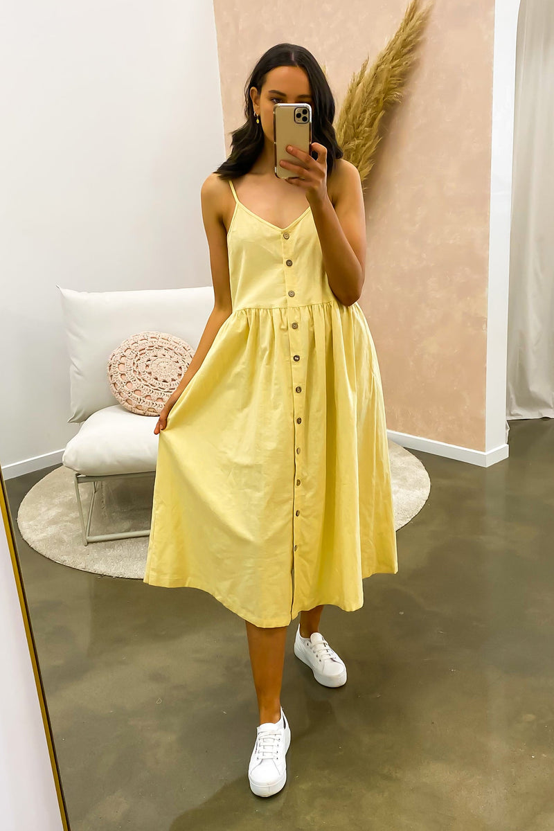Chelsea Midi Dress Yellow
