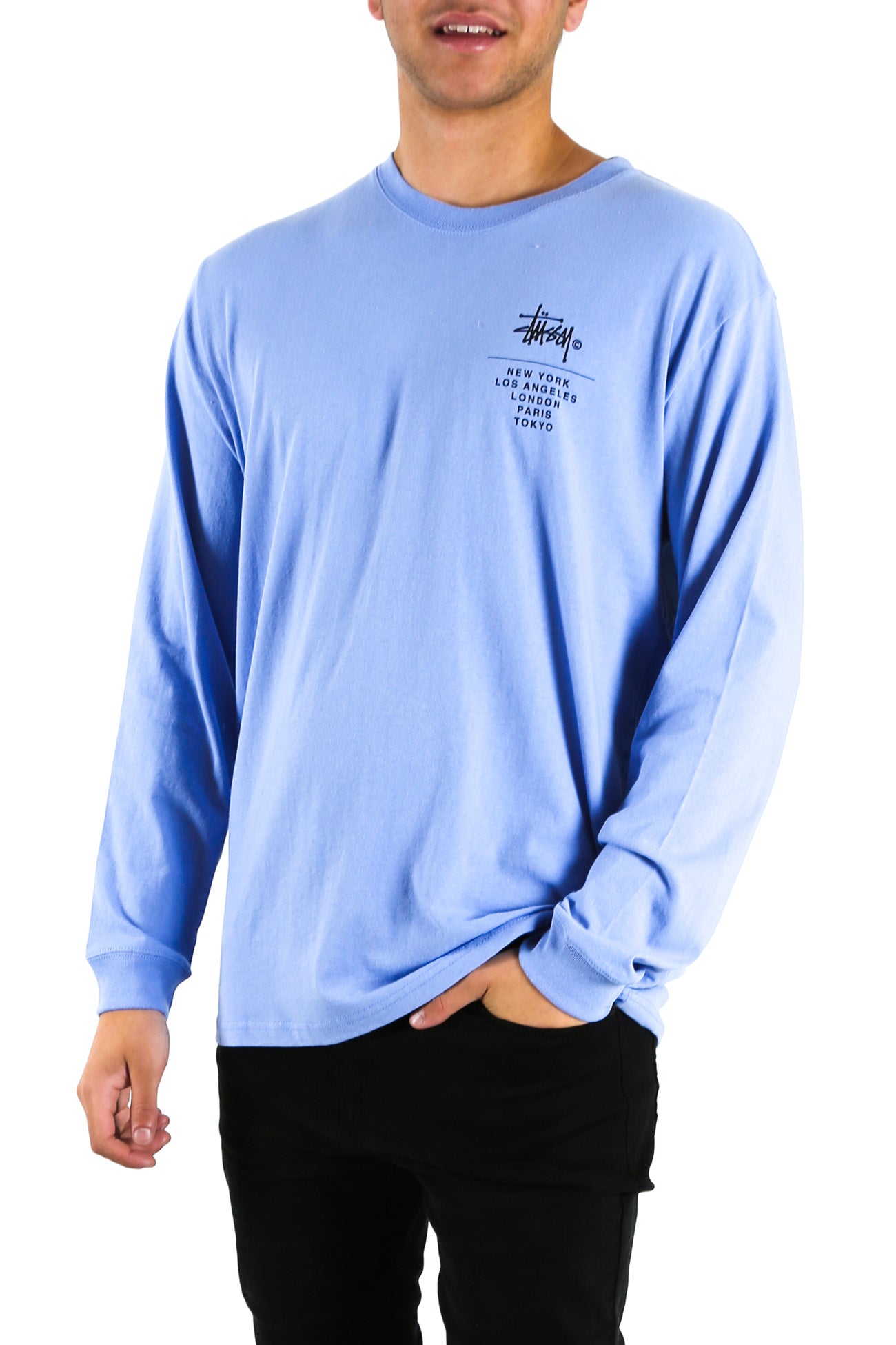 City Stack Longsleeve Tee Cornflower Blue