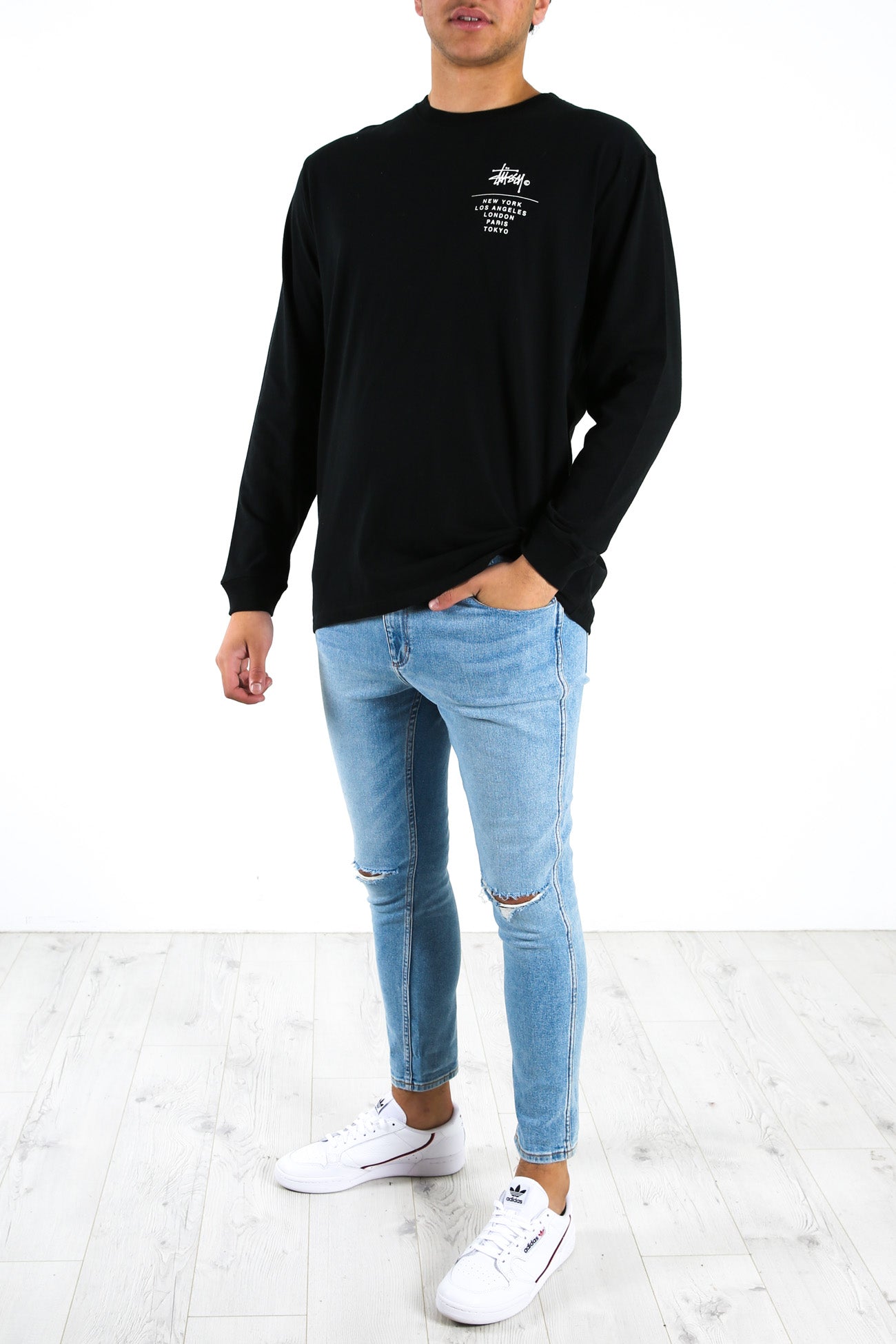City Stack Longsleeve Tee Black