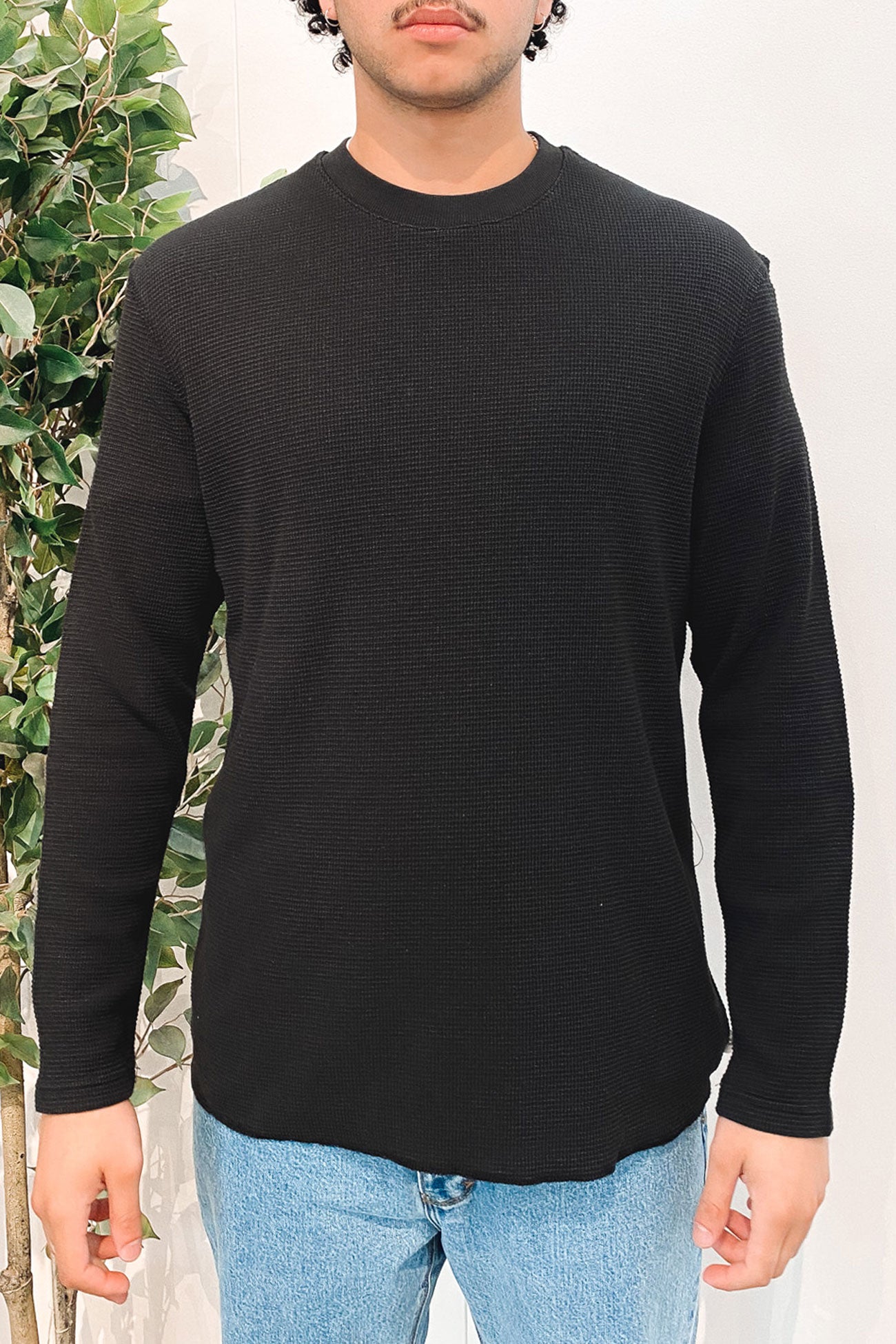 Classic Waffle Knit Vintage Black