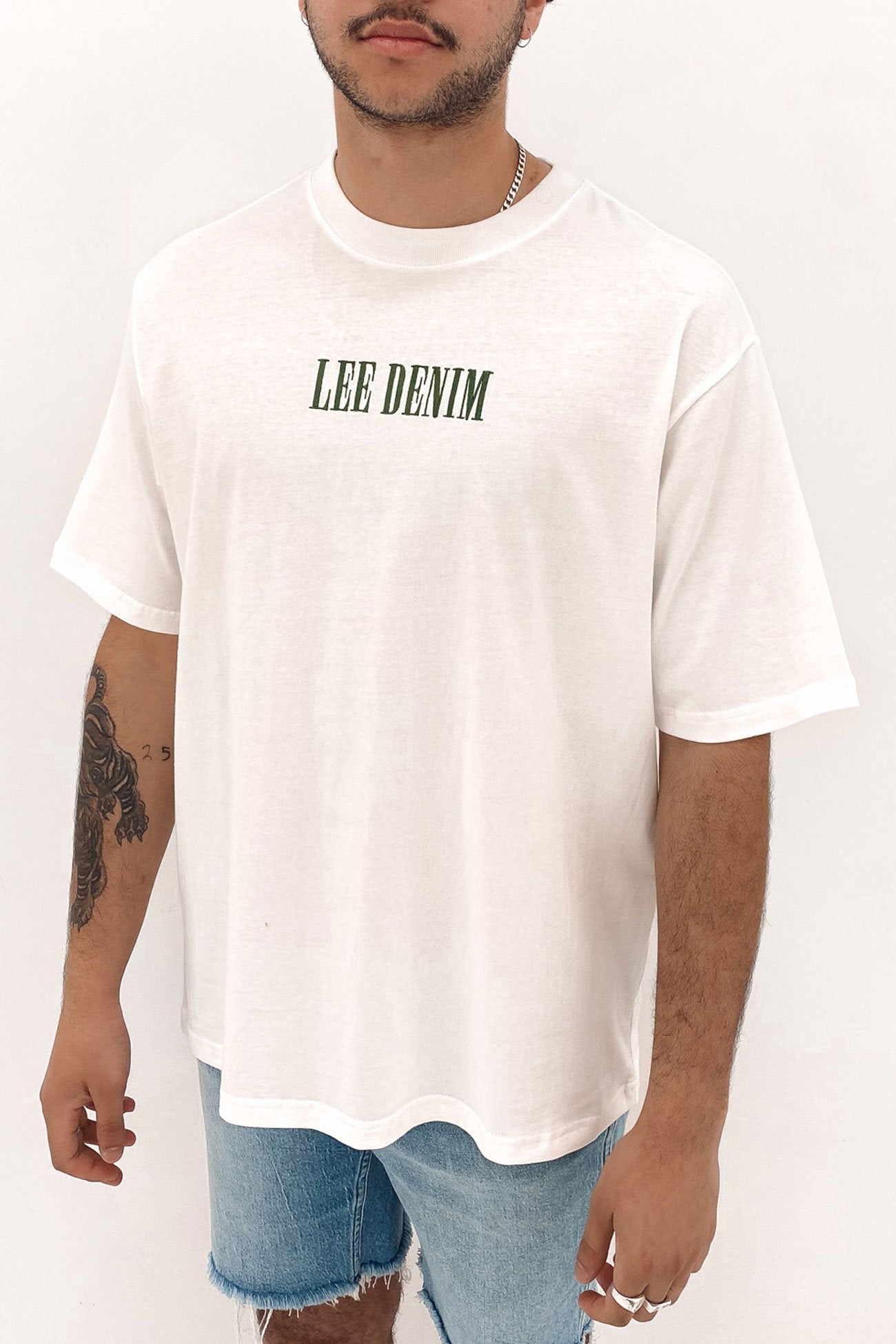 Column Baggy Tee Vintage White
