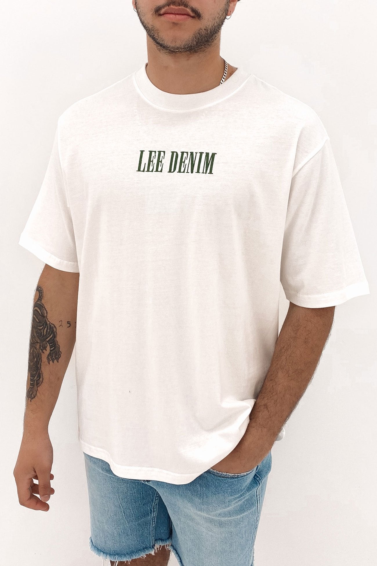 Column Baggy Tee Vintage White