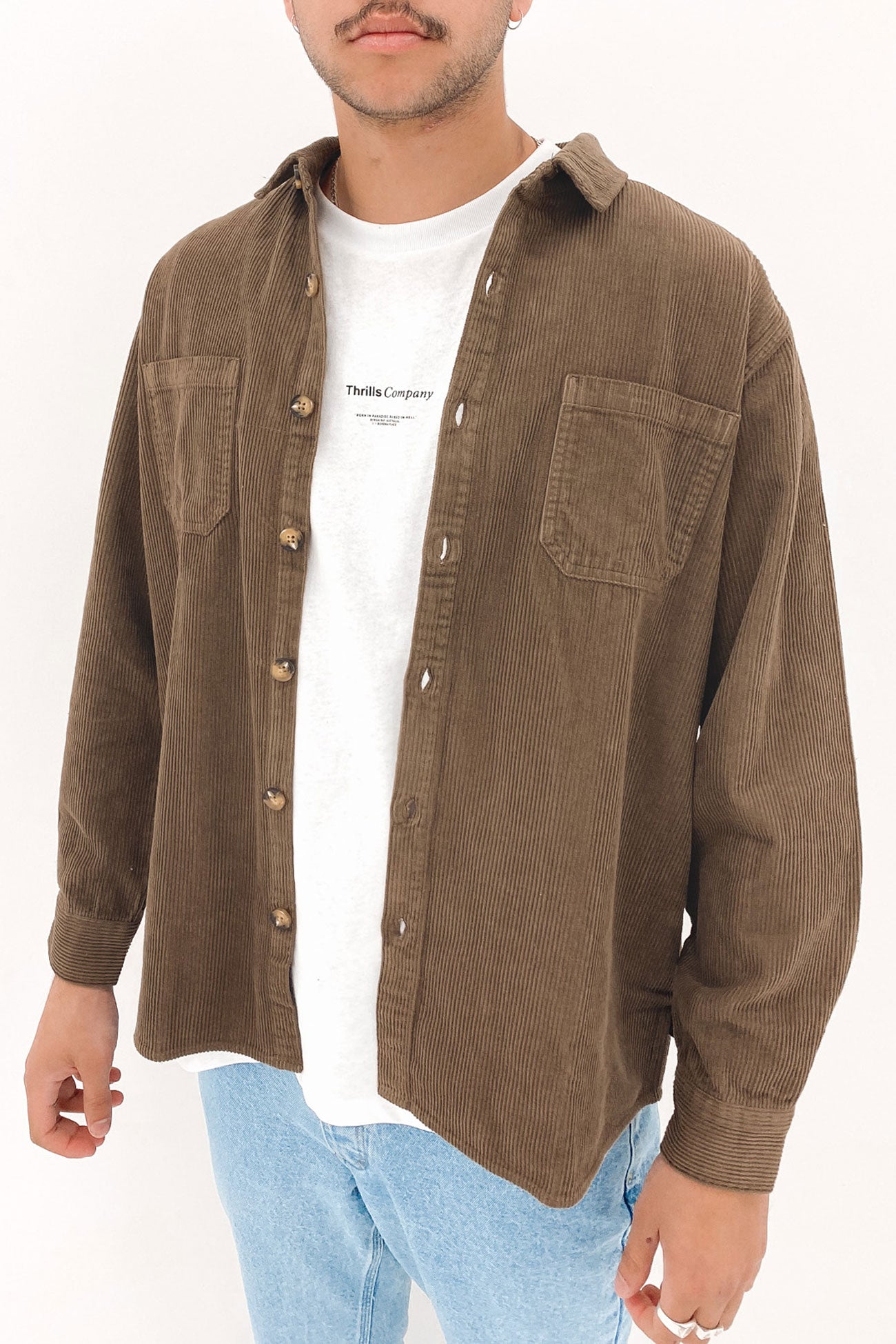 Cord Overshirt Chocolate