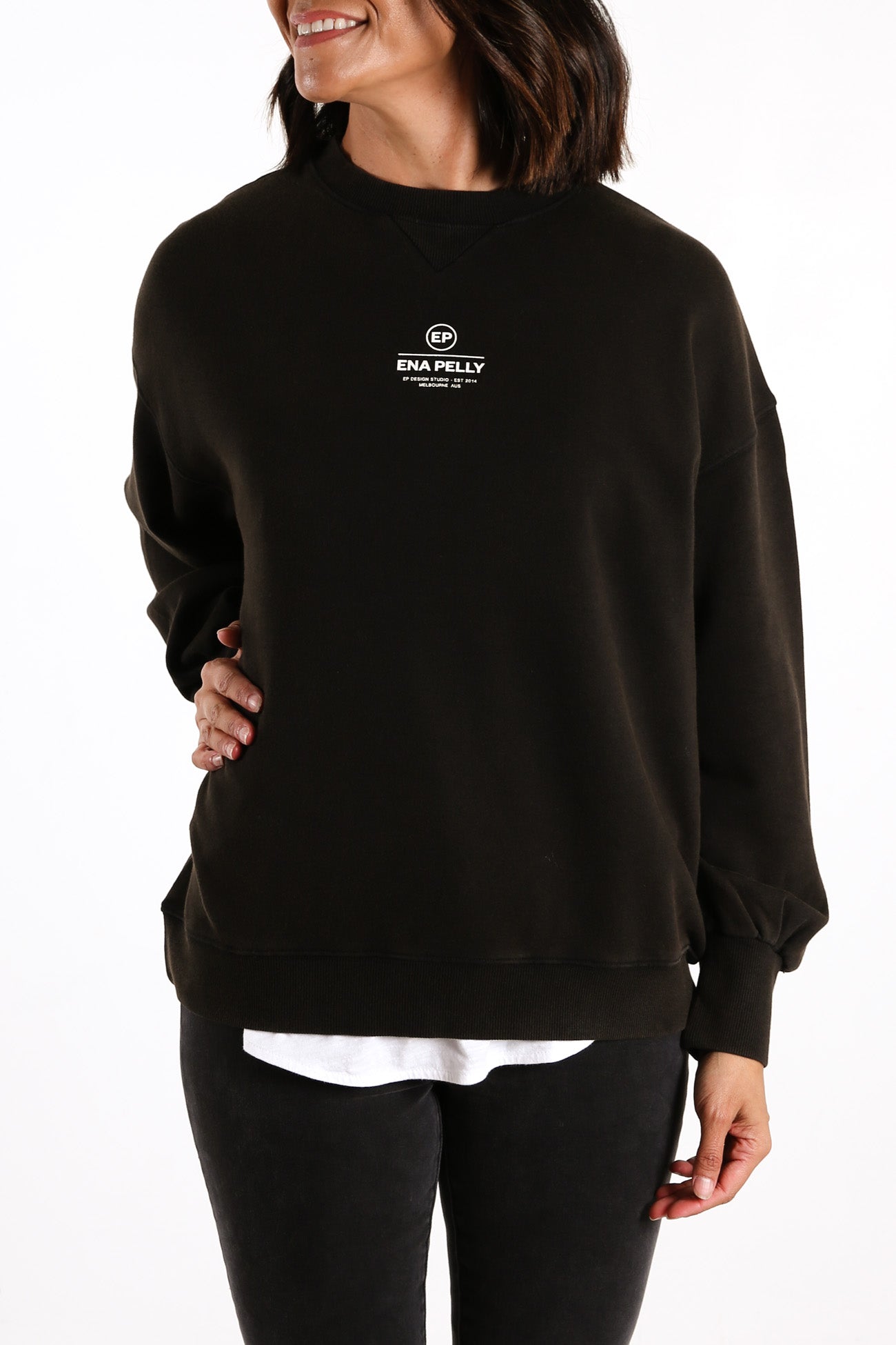 Core Logo Sweatshirt Washed Black