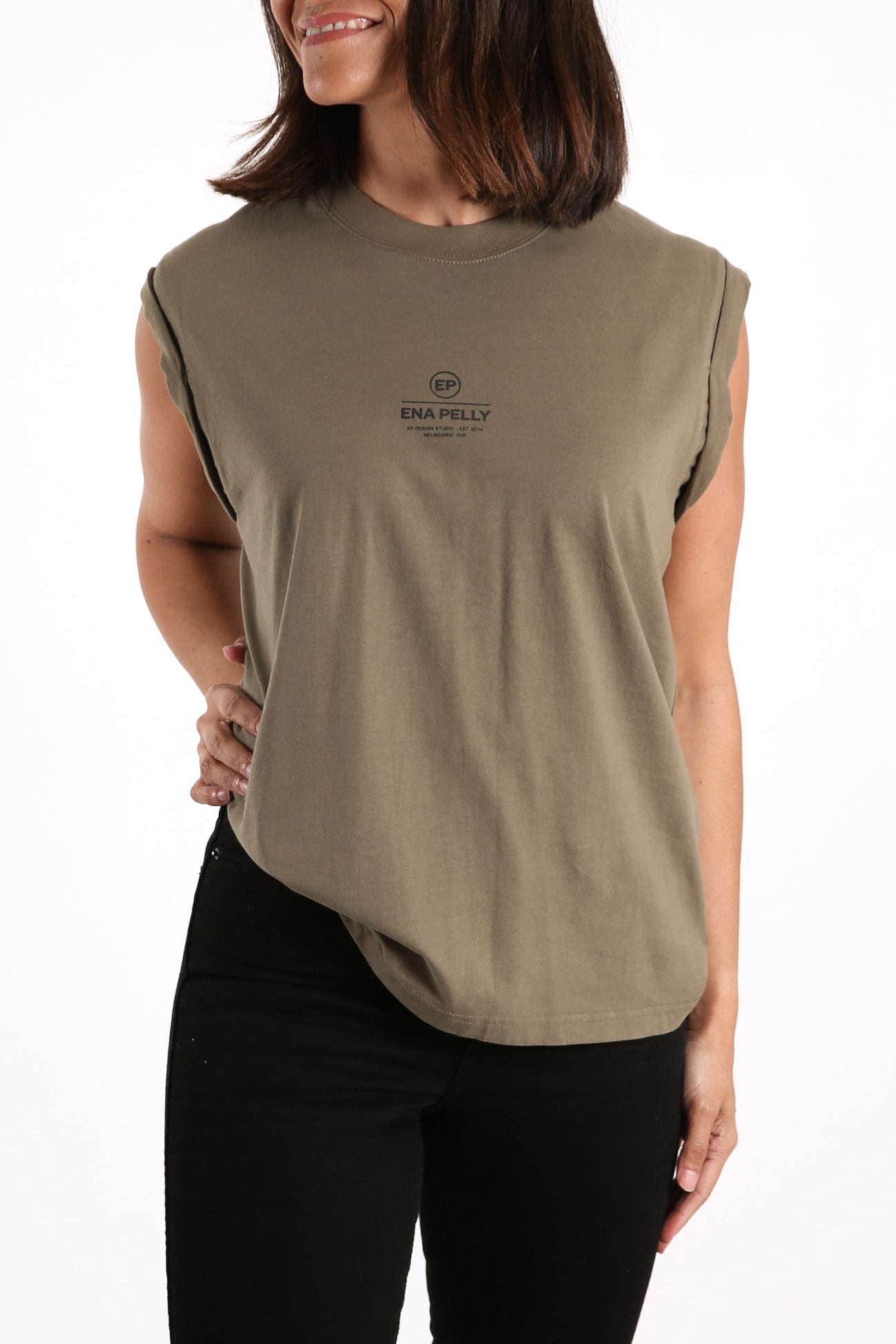 Core Muscle Tank Olive