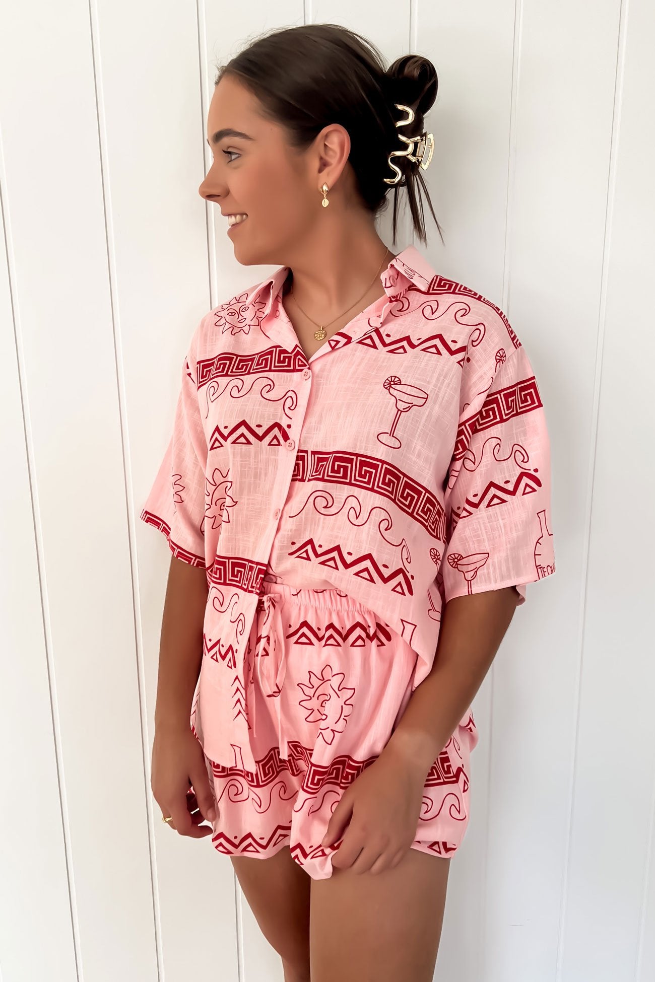 Corfu Set Pink Red Greek Tequila