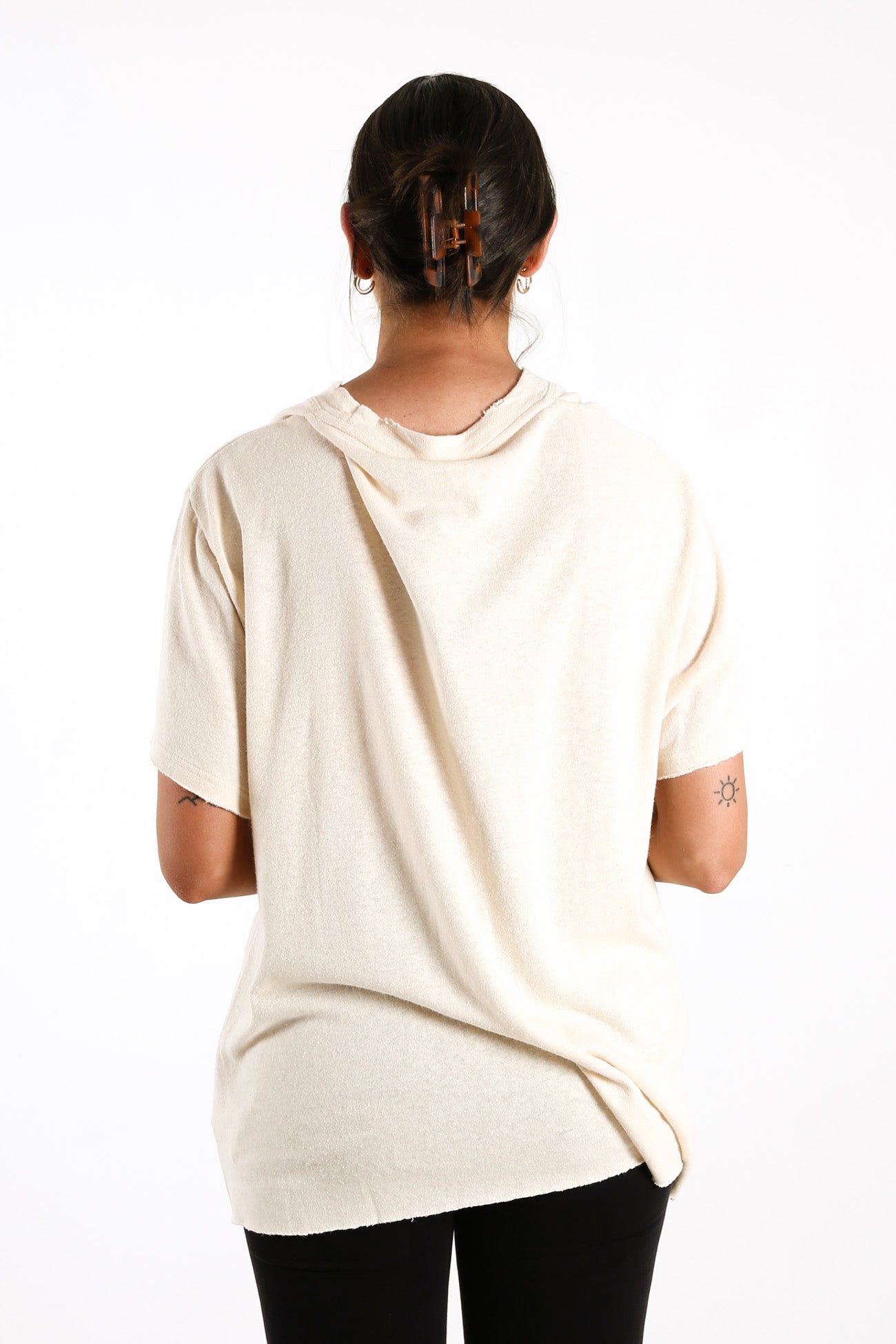 Courtney Love Hemp Oversized Tee Cream