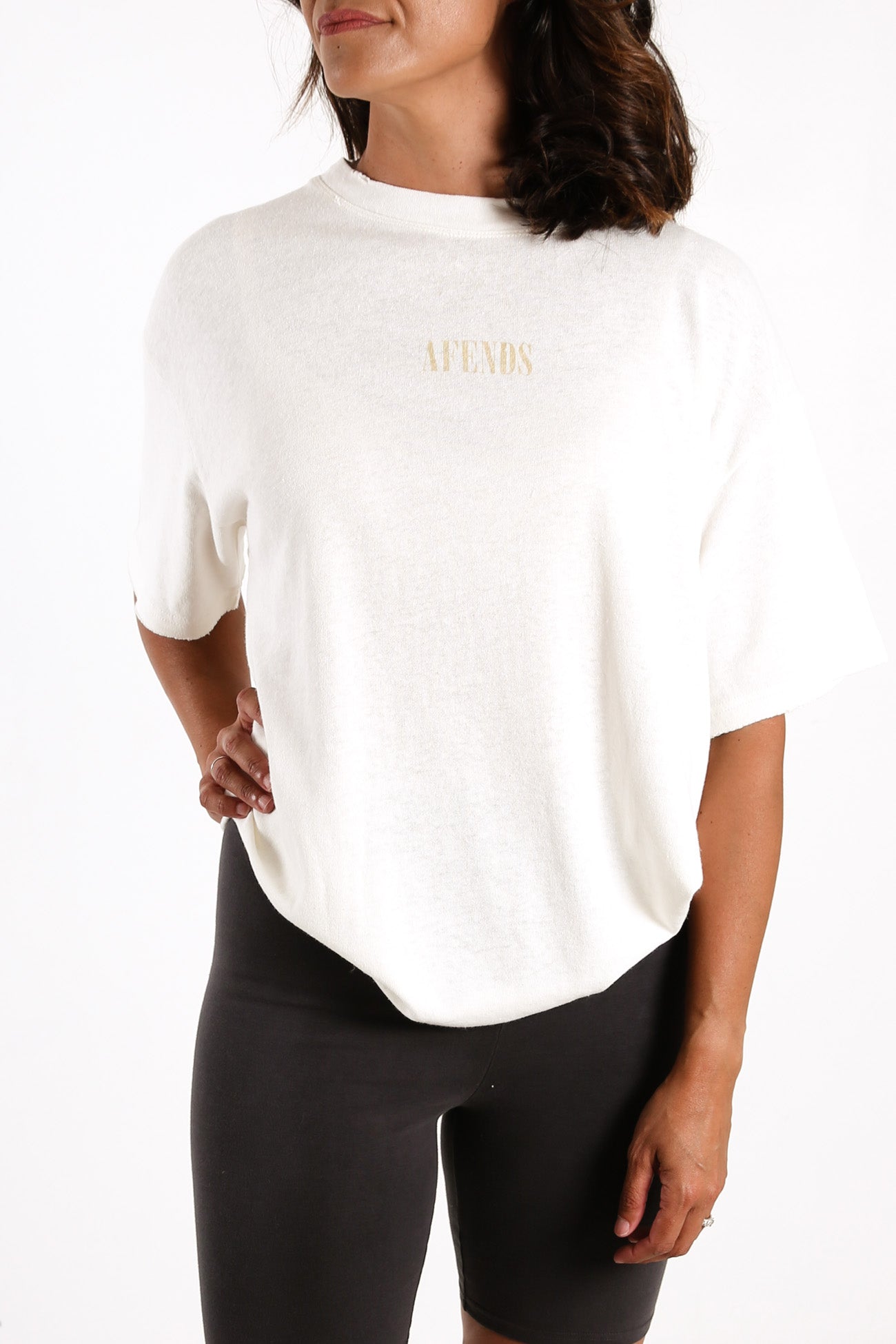 Courtney Love Hemp Oversized Tee Off White