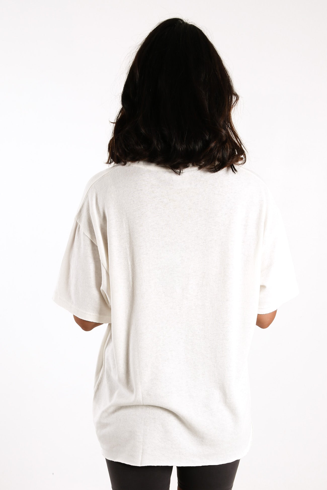 Courtney Love Hemp Oversized Tee Off White