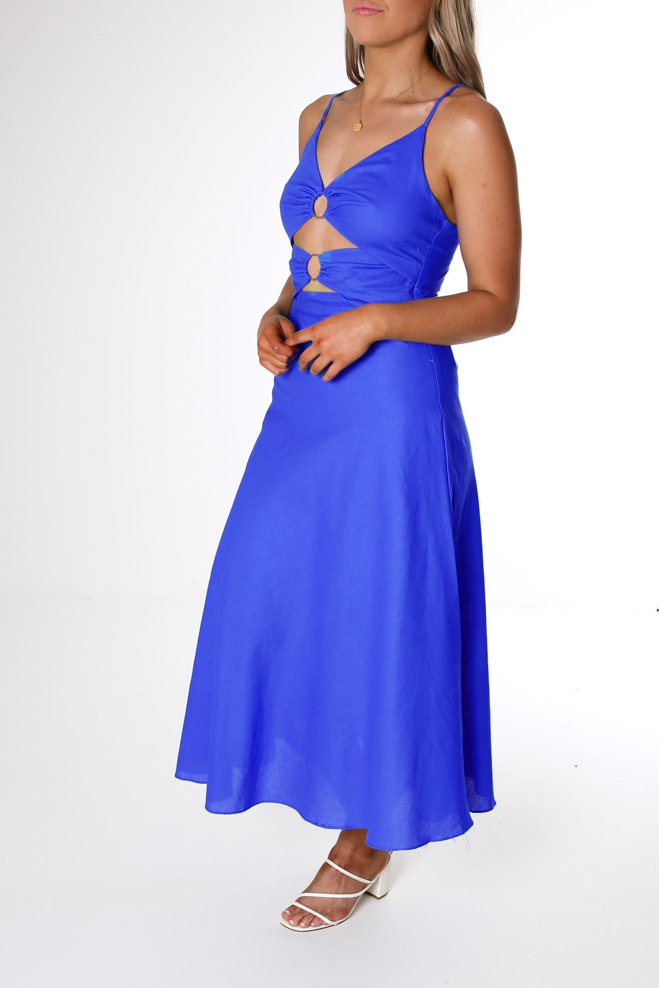Dahlia Midi Dress Blue