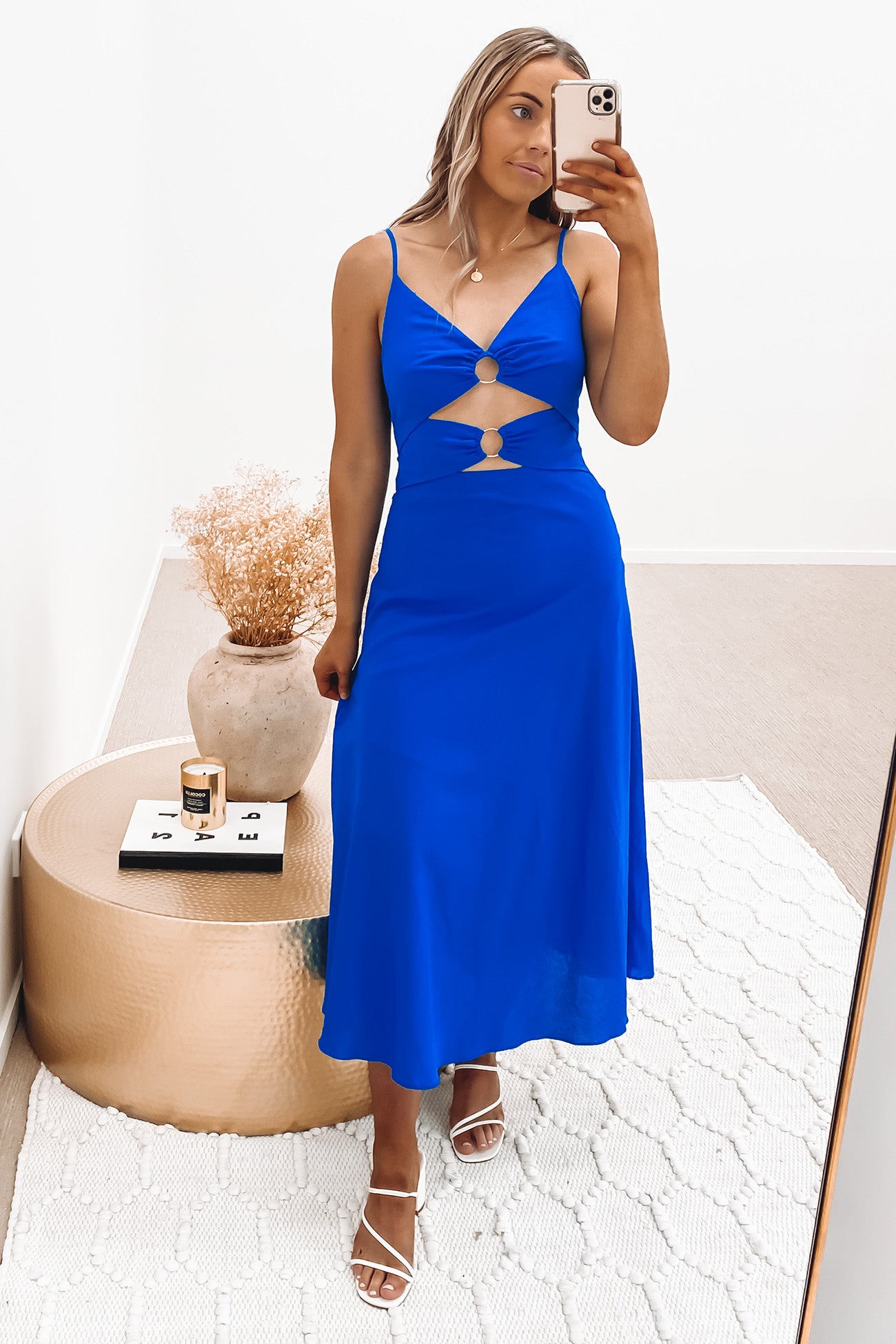 Dahlia Midi Dress Blue