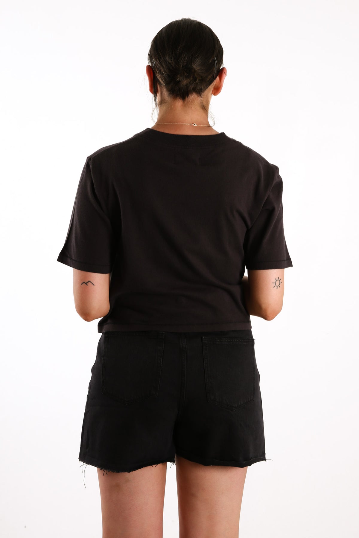 Dawn Highway Crop Tee Worn Black