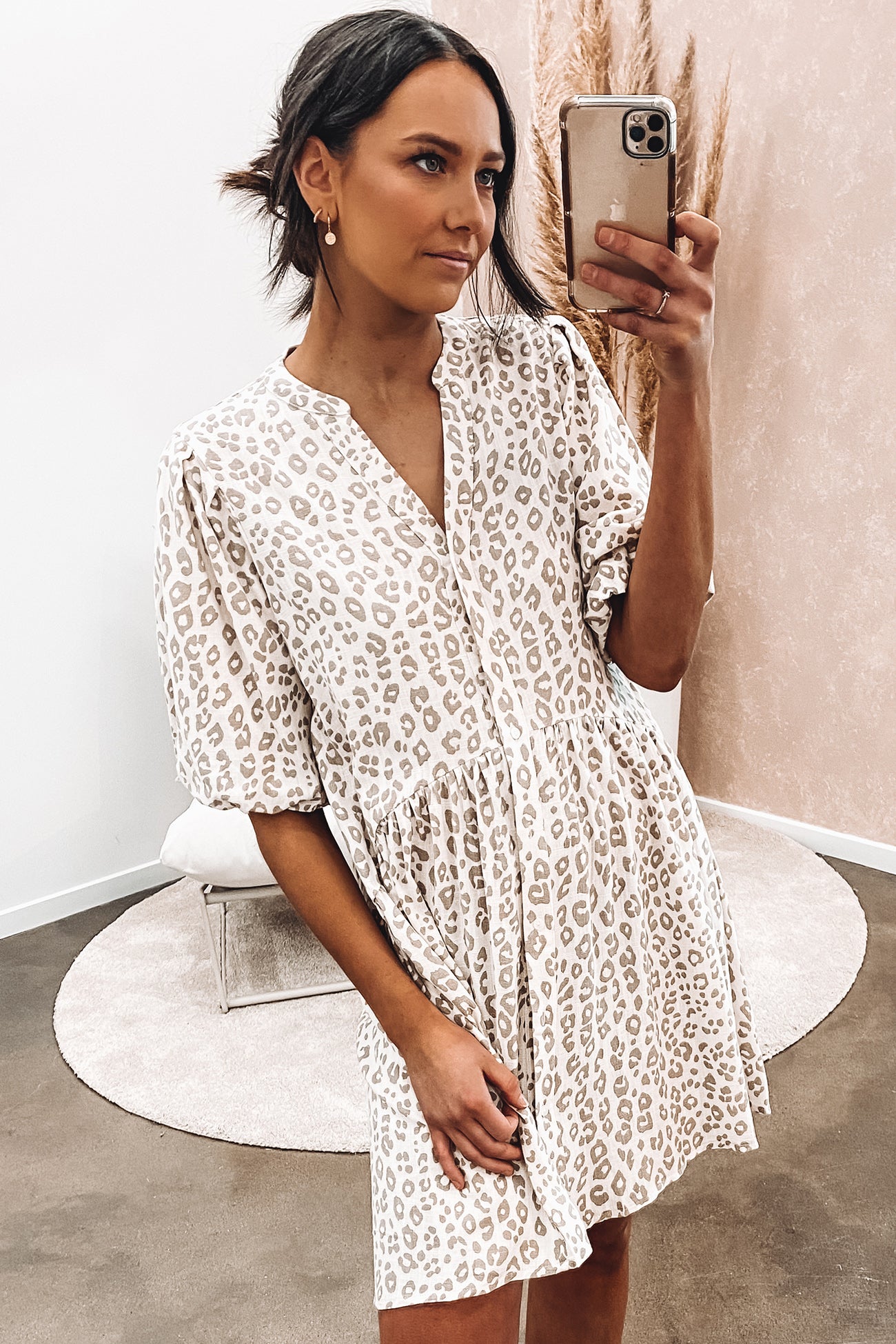 Dominic Mini Dress Leopard