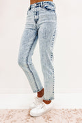 Donna Hi Slim Jean Frosty Blue