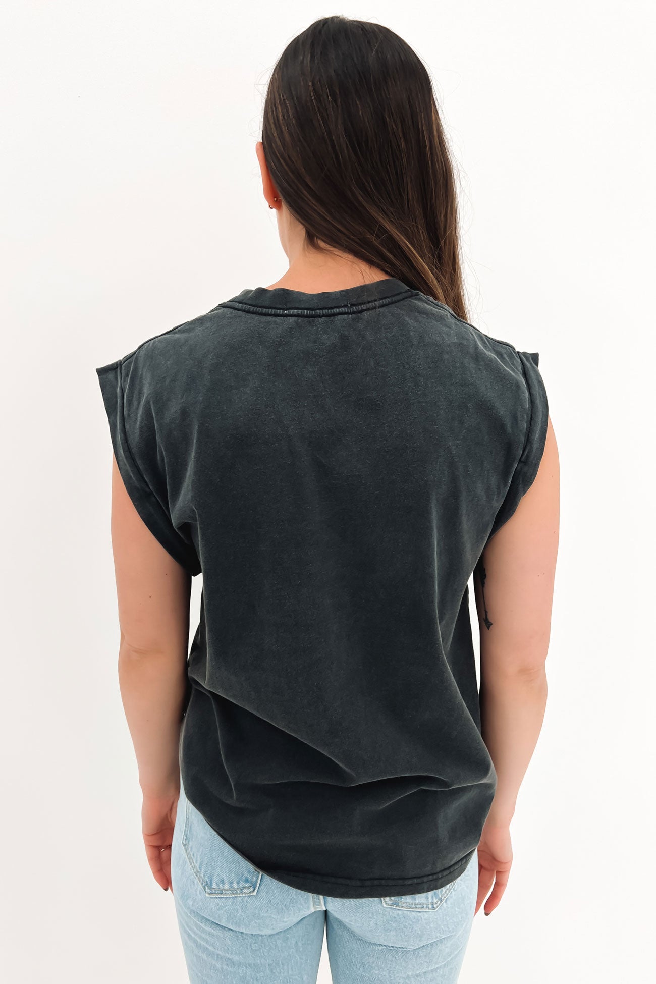 Ena Logo Tank Vintage Black