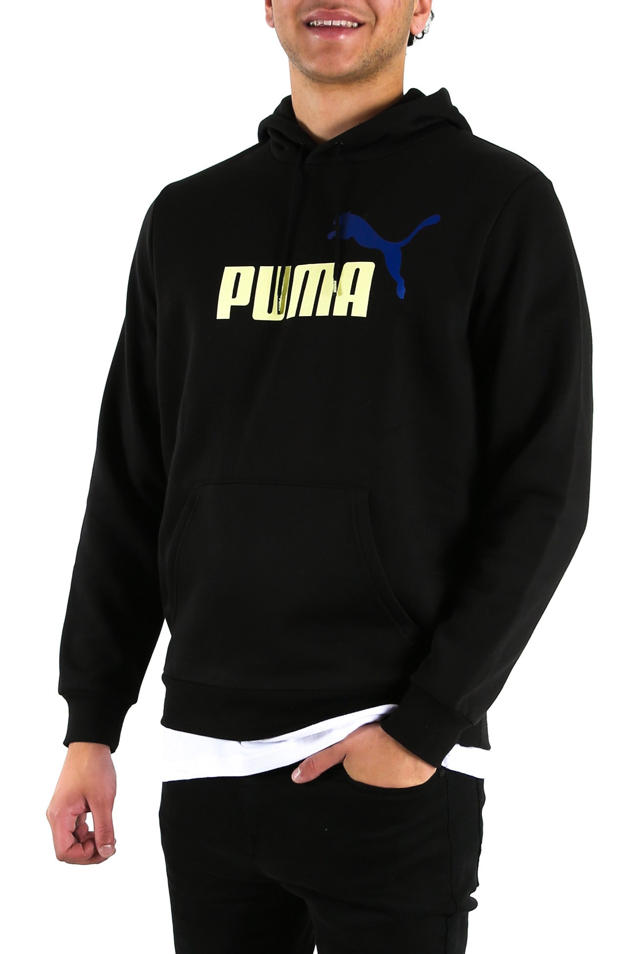 Essentials+ Two Tone Big Logo Hoodie Puma Black