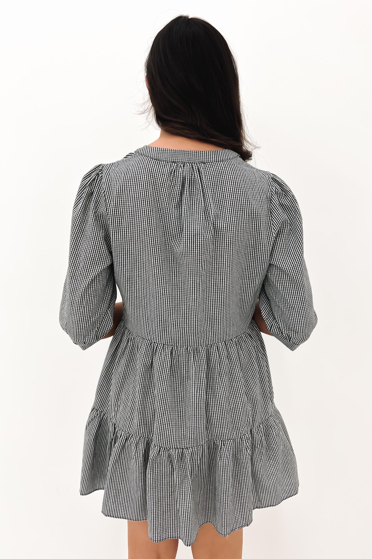 Etta Mini Dress Black Check