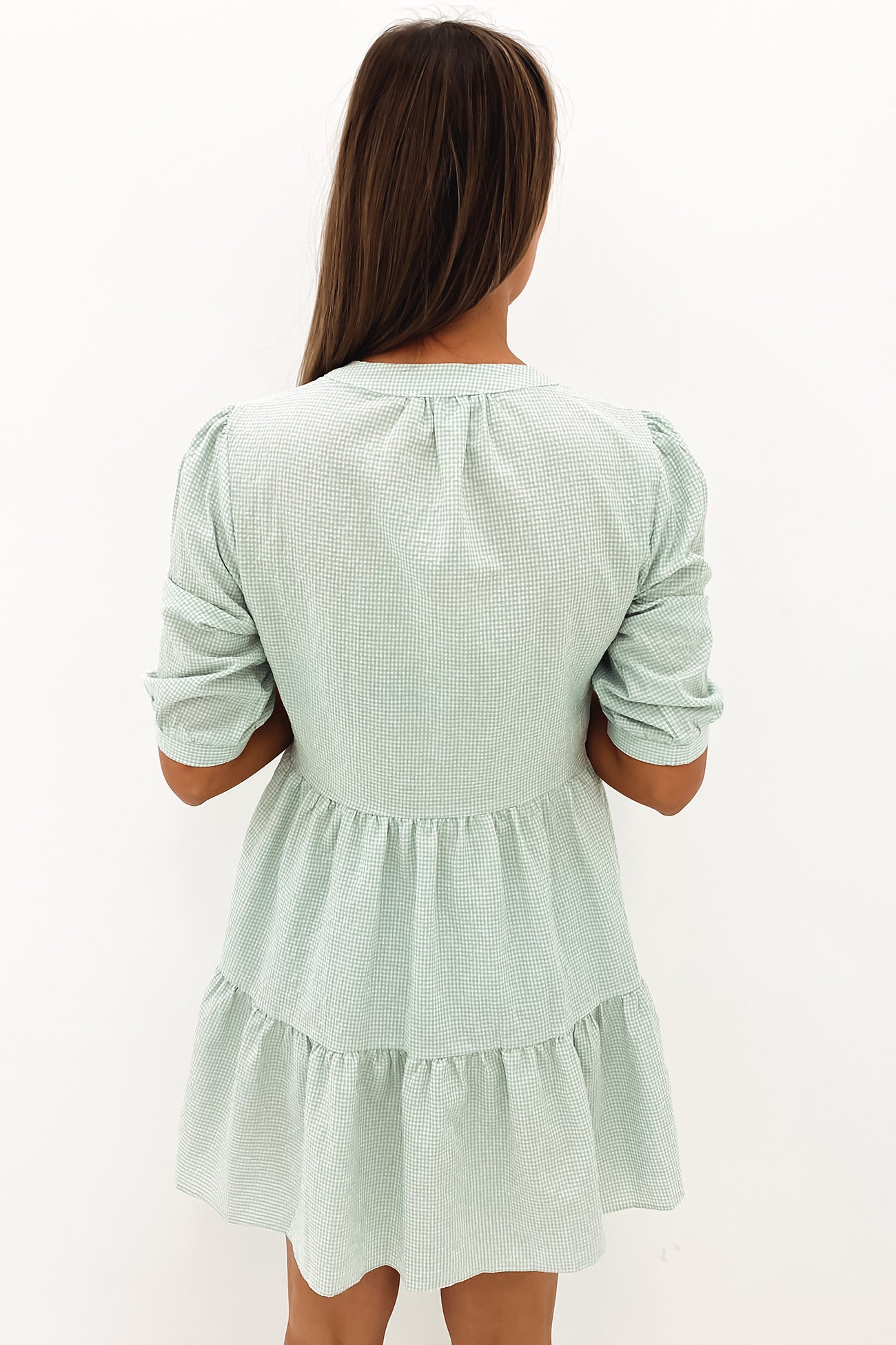 Etta Mini Dress Green Check