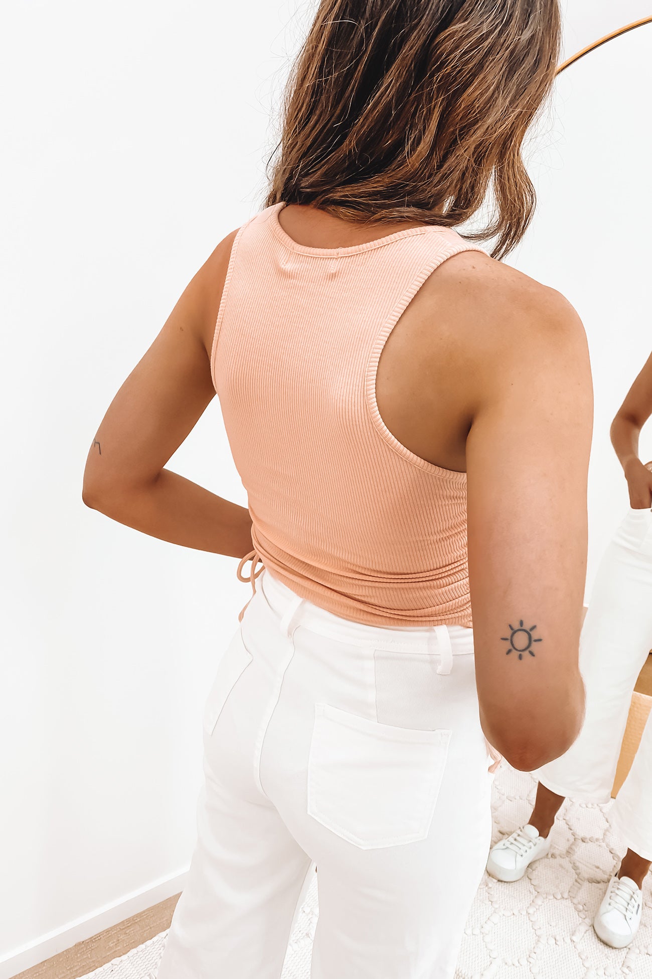 Eve Organic Drawstring Tank Mineral Pink