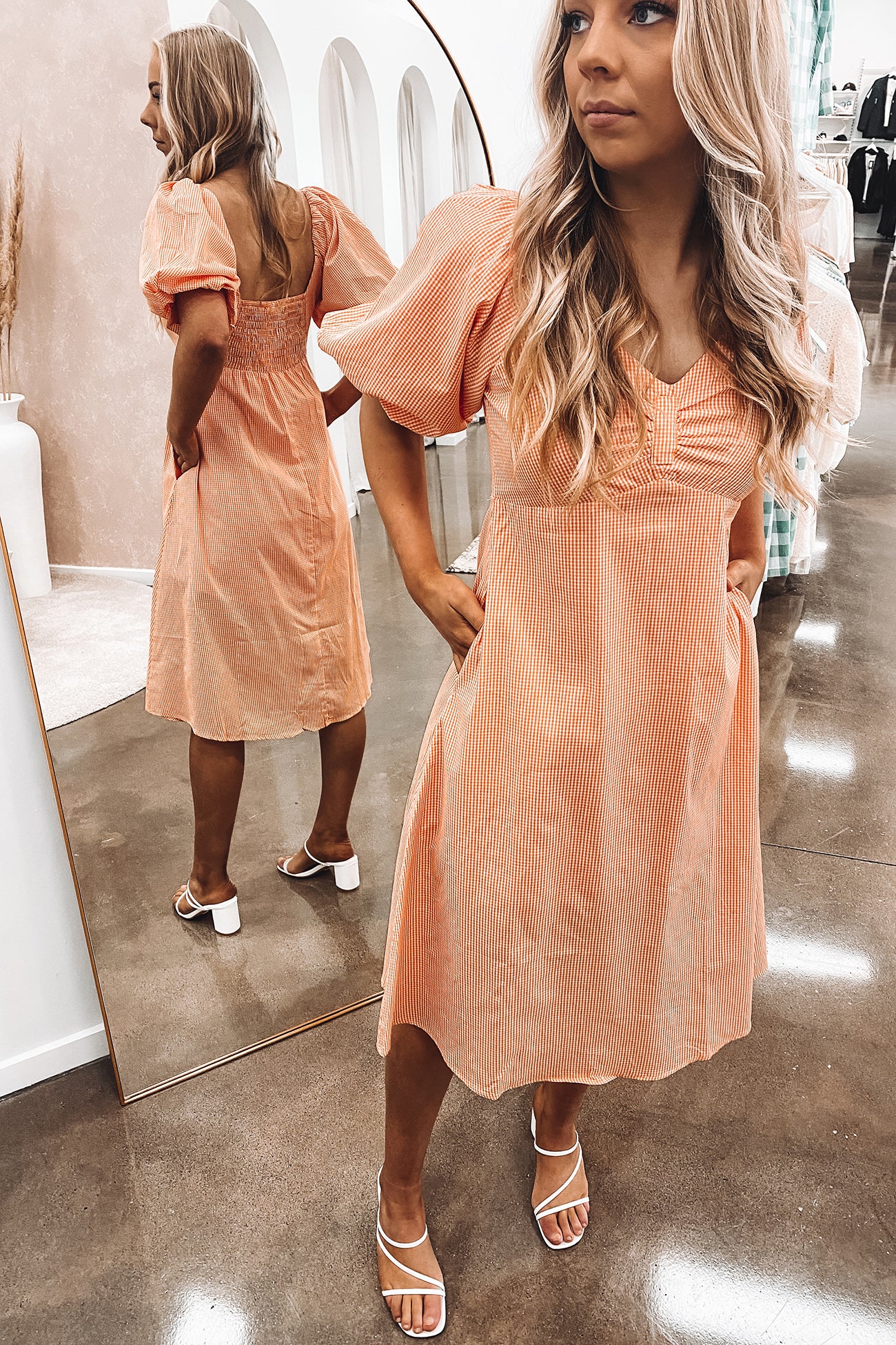 Everly Midi Dress Orange