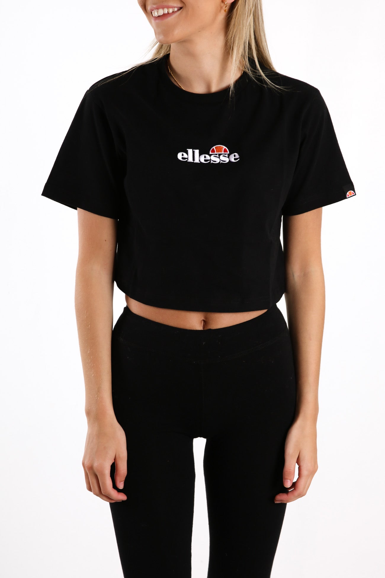 Fireball Cropped Tee Black