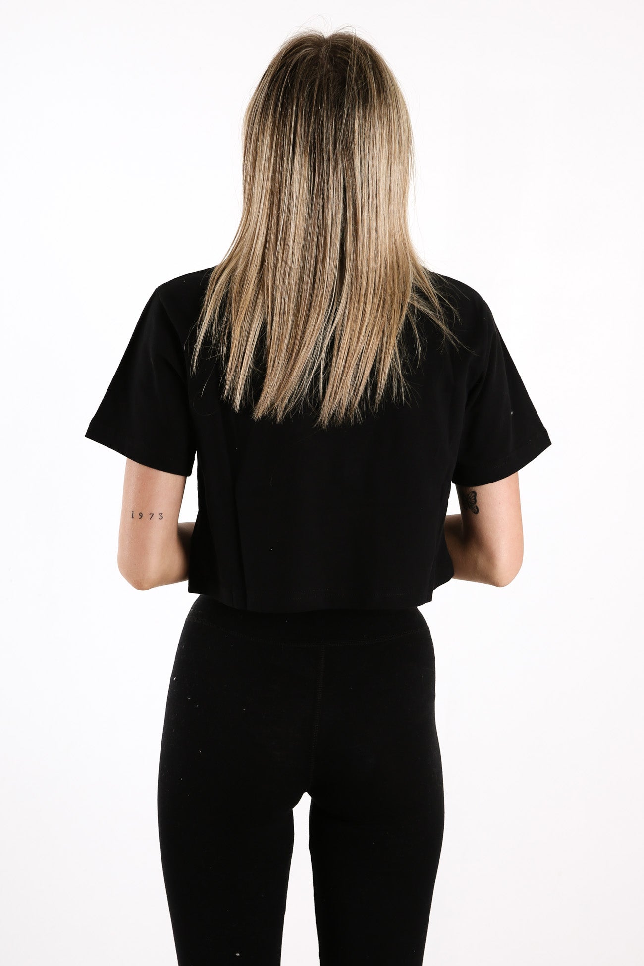 Fireball Cropped Tee Black