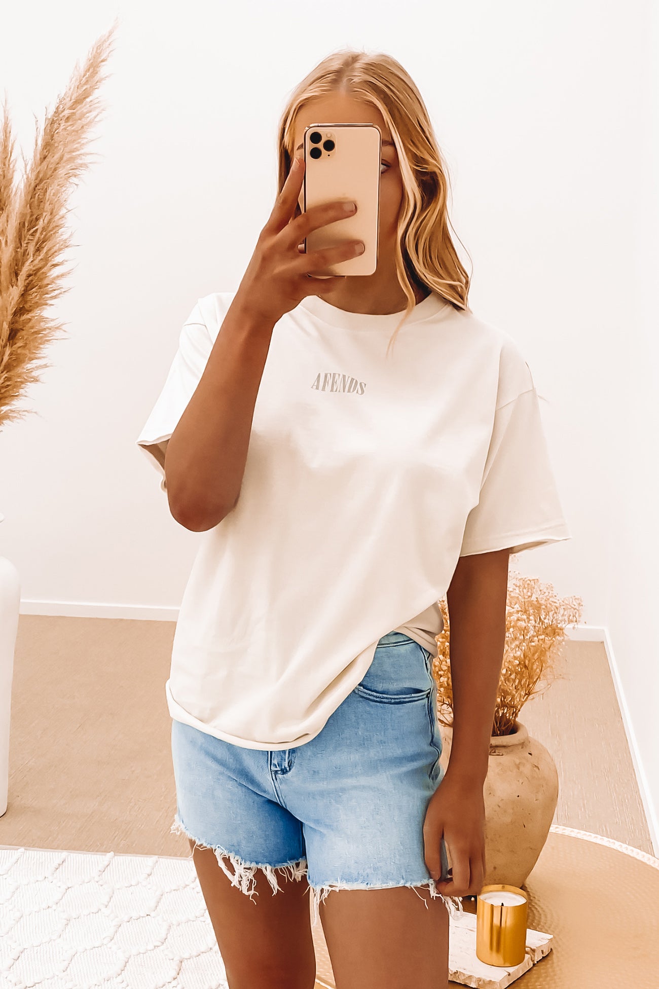 Focus Recycled Oversize Tee Off White