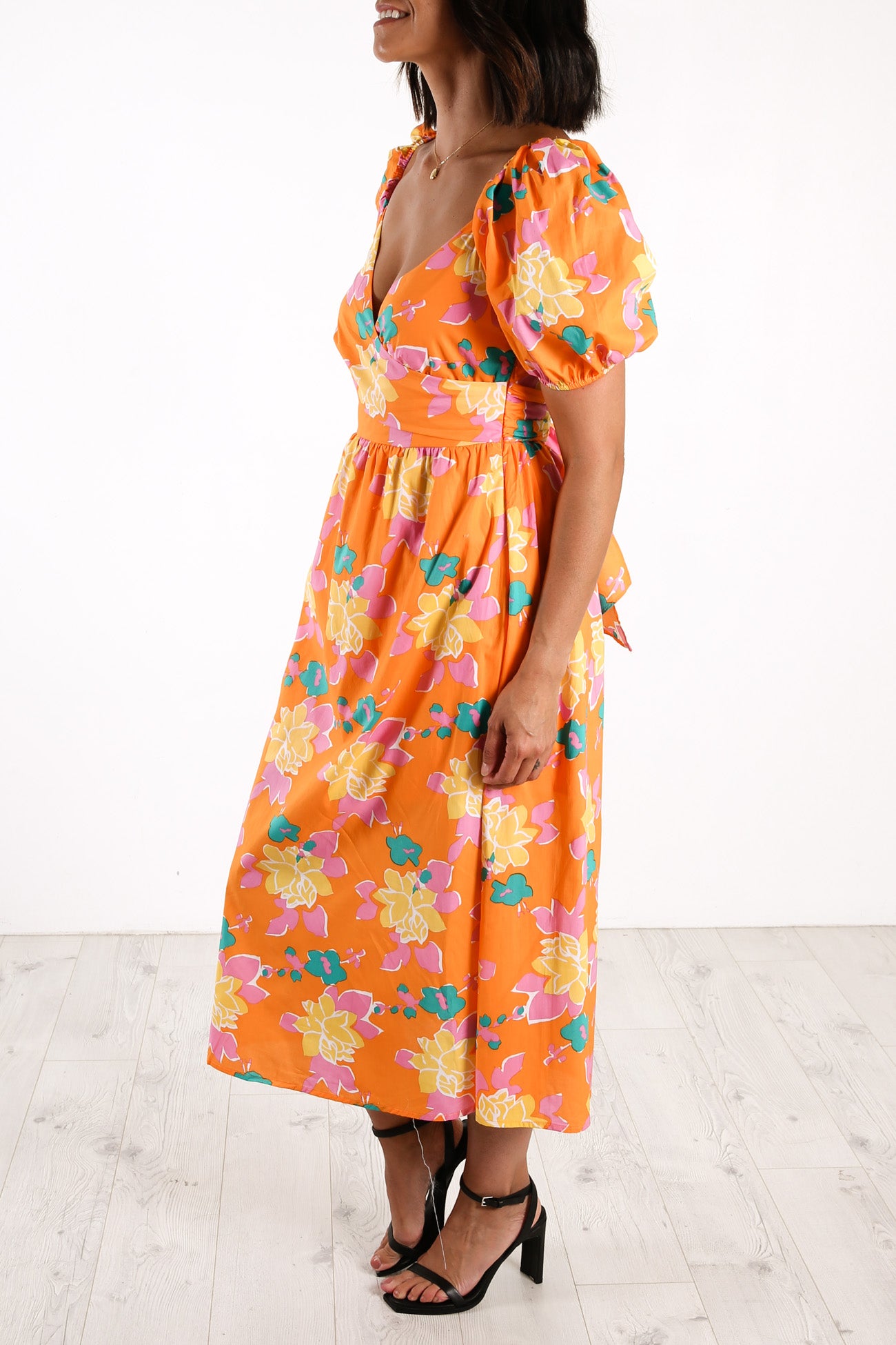 Free Spirit Midi Dress Orange