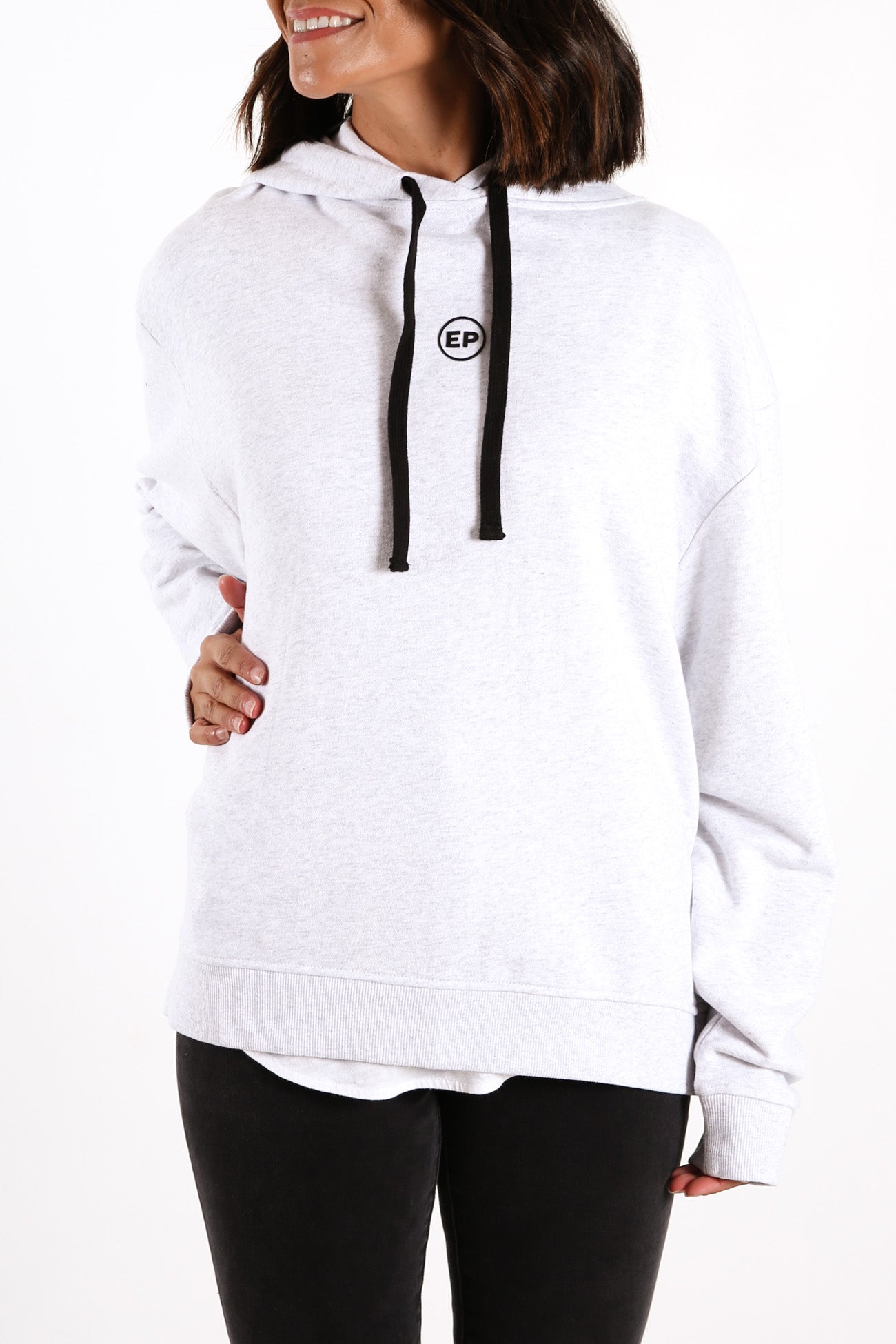 Gigi Hoodie White Marle