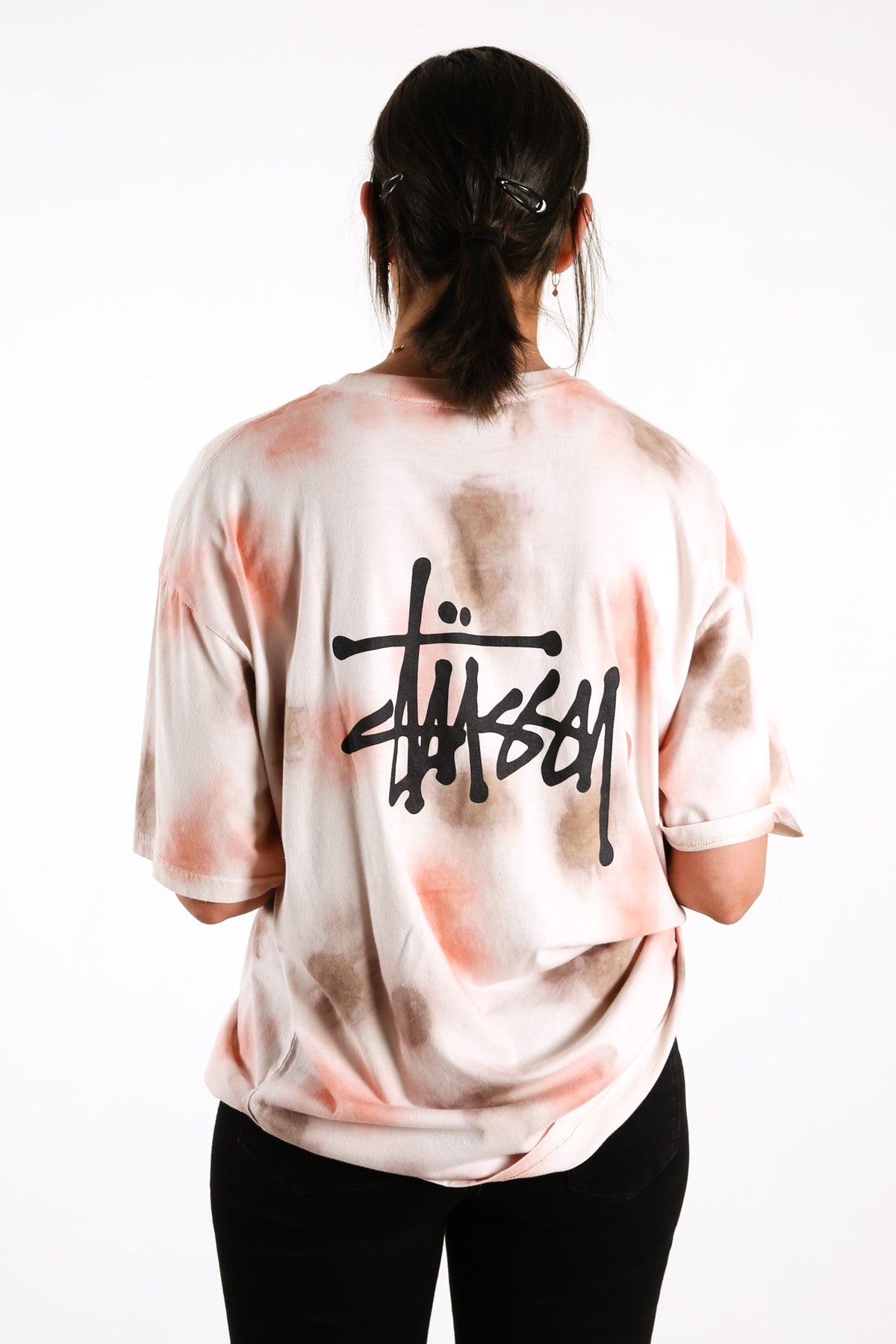 Graffiti Tie Dye Relaxed Tee Blush