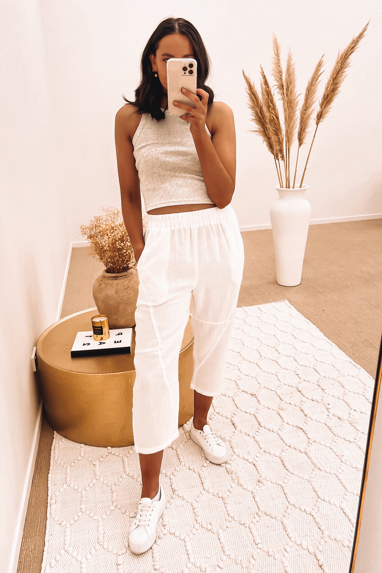 Hadley Linen Pant White