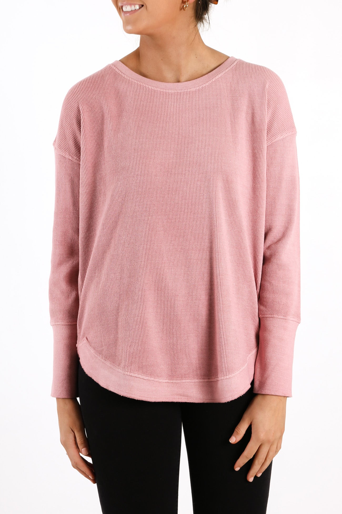 Harlee Long Sleeve Tee Rose Pink