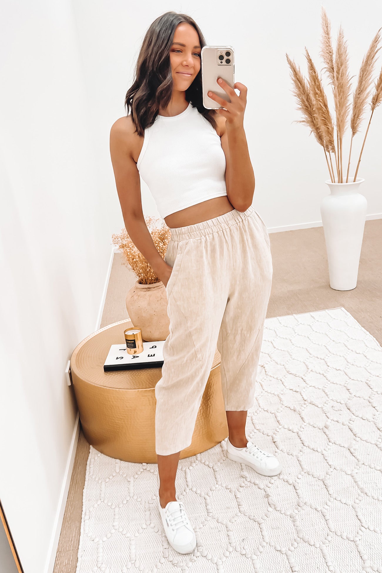 Hazel Linen Pant Beige