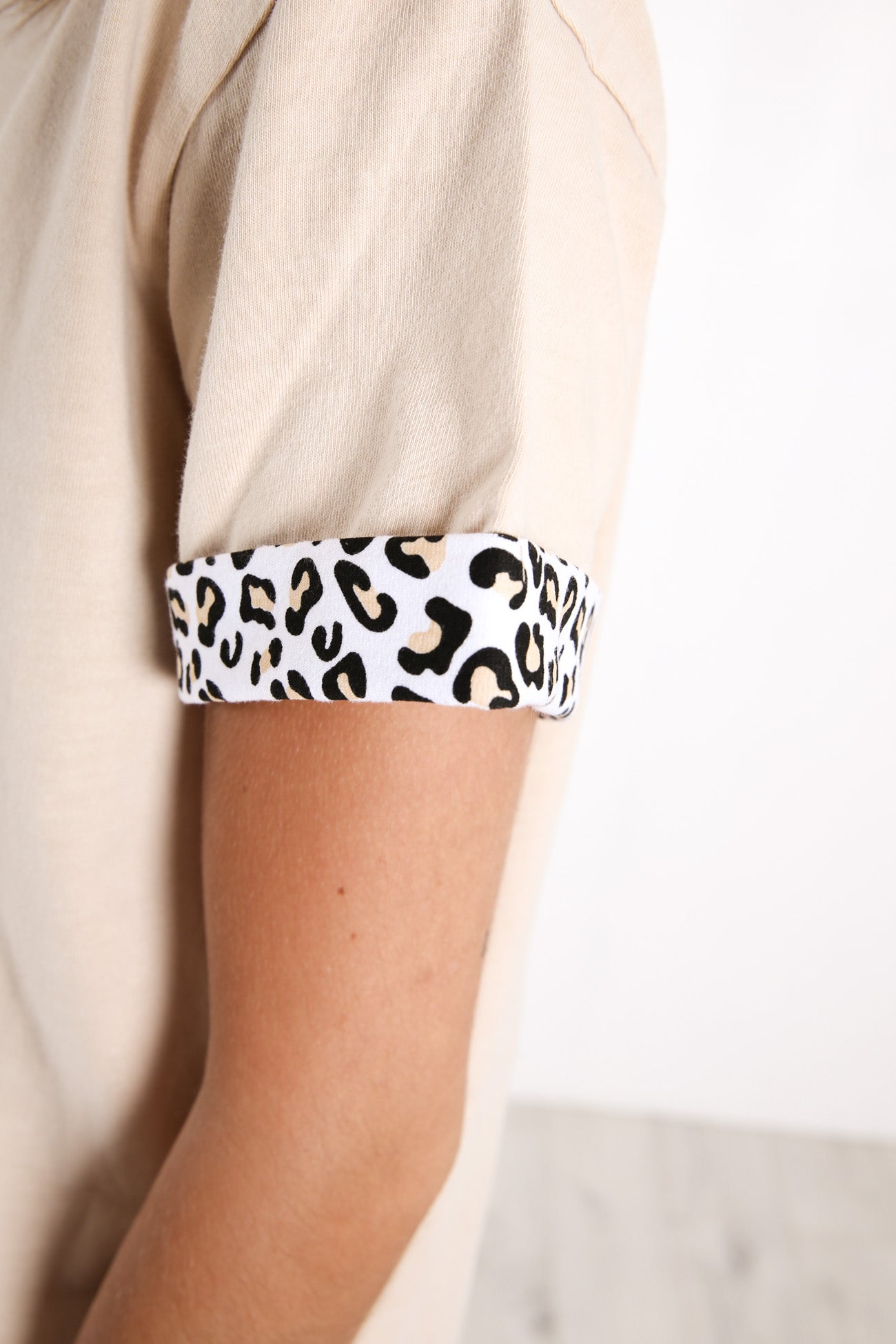 Hear Me Roar Tee Dress Tan Leopard