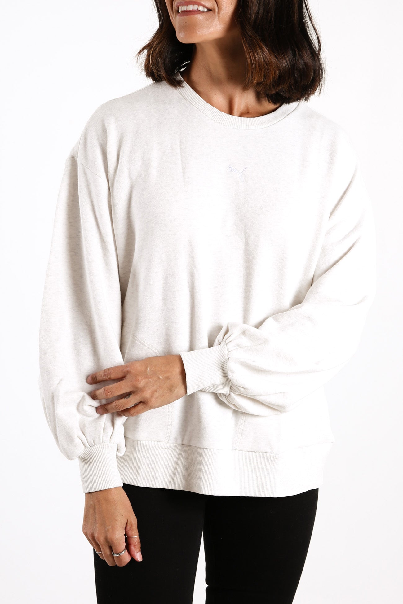 Her Crew Neck Sweater Puma White Heather
