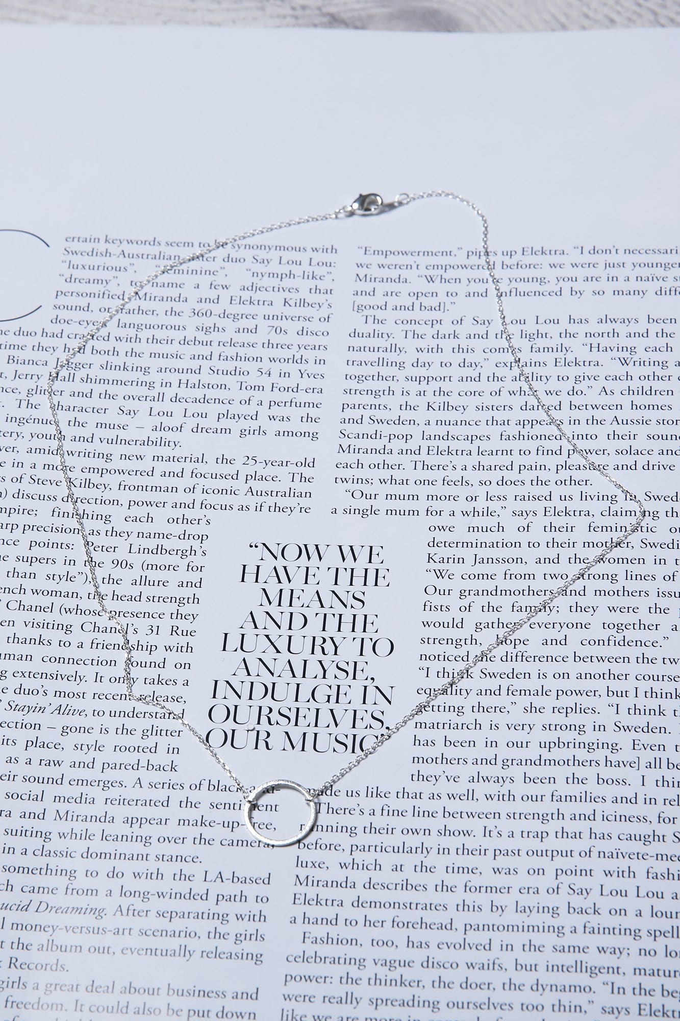 Hollow Circle Necklace Silver