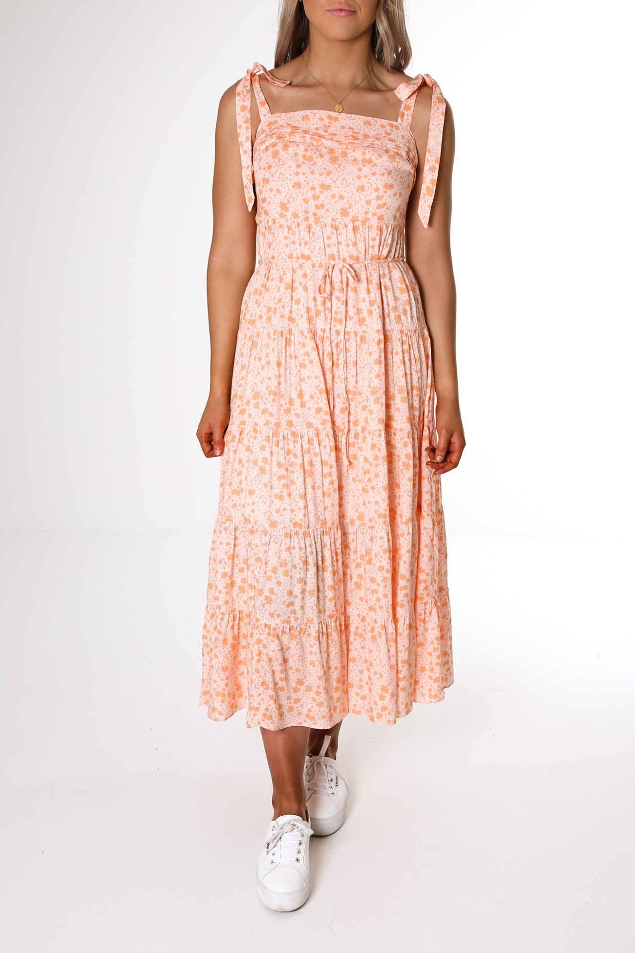 Holly Midi Dress Orange