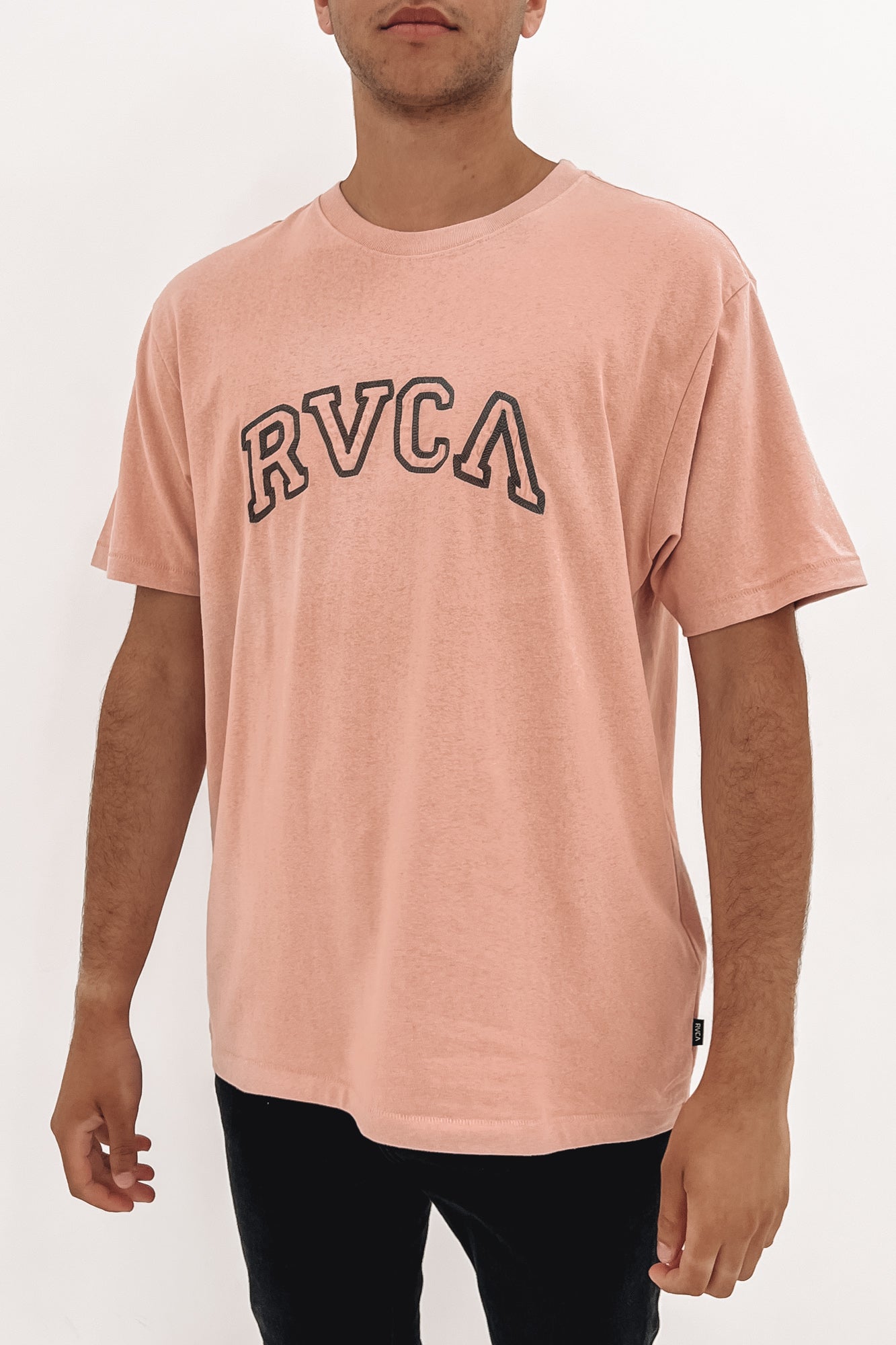 RVCA Teamster Short Sleeve Tee Pale Mauve