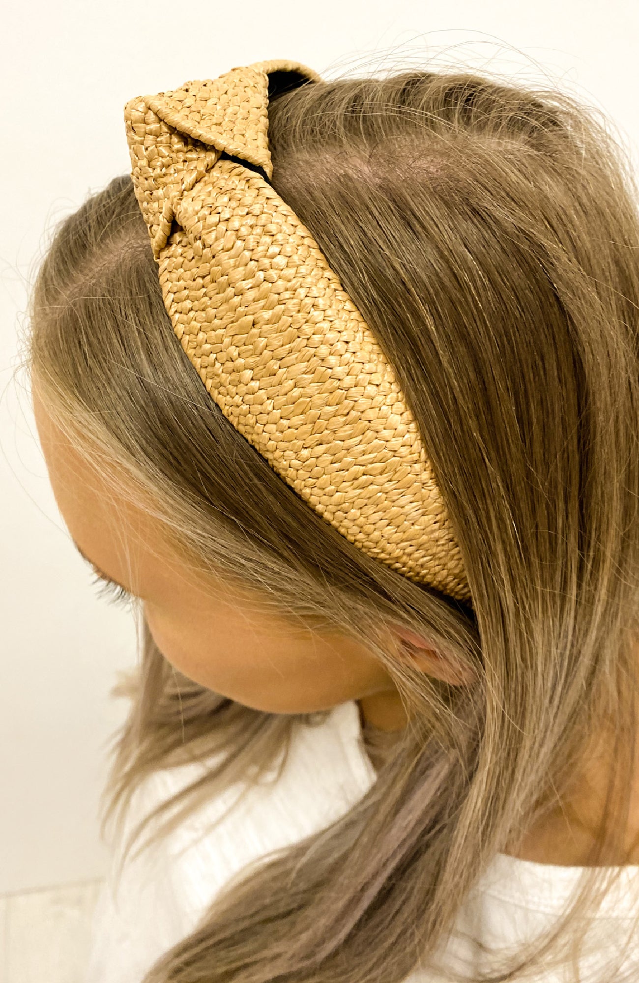 Luna Knotted Headband Tan