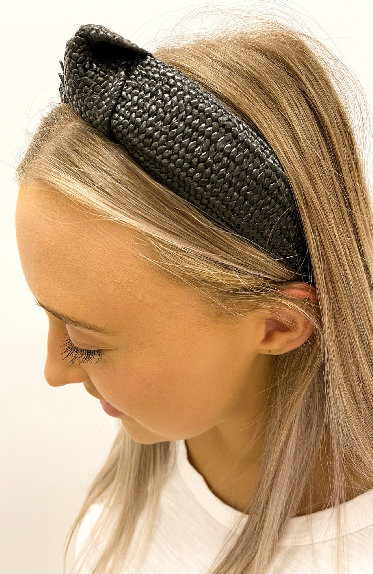 Luna Knotted Headband Black
