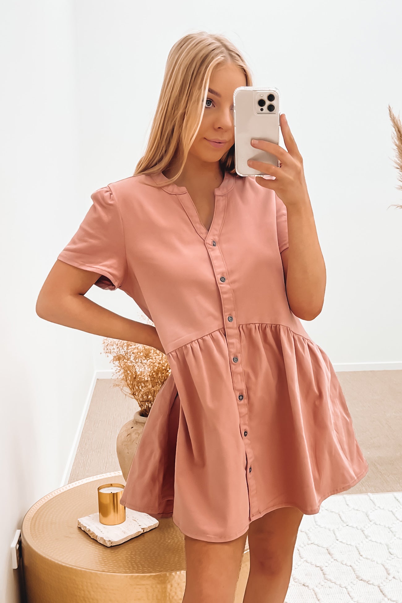 Imogen Mini Dress Blush