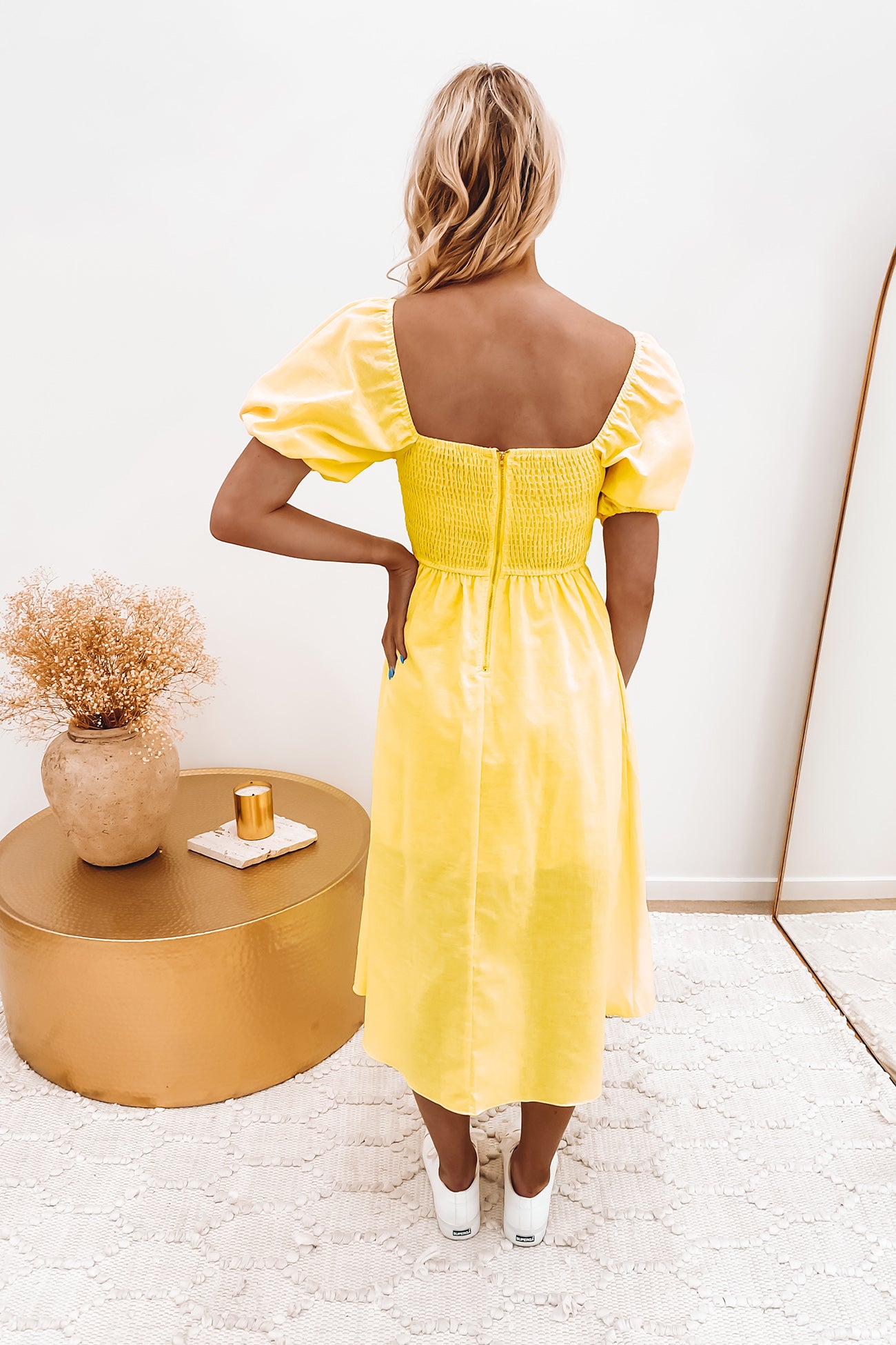 Ingrid Midi Dress Yellow