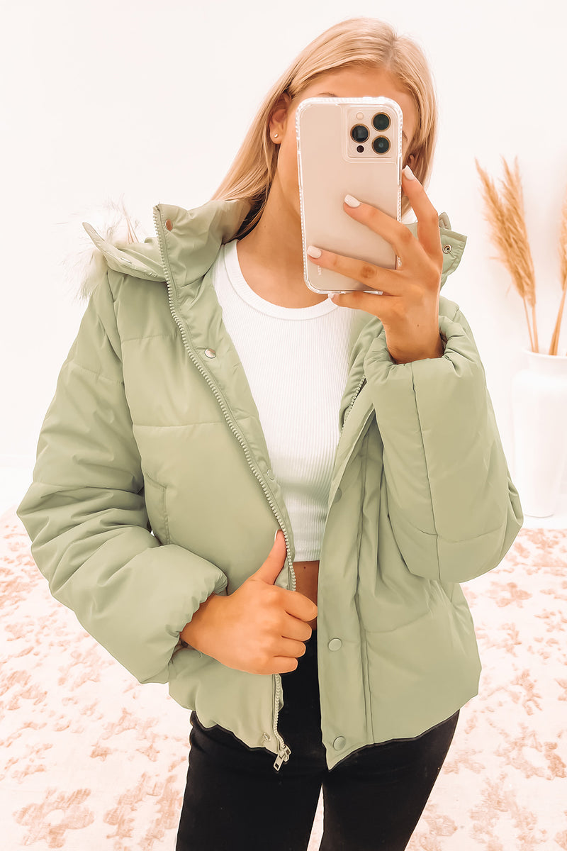 Jayra Puffer Jacket Sage