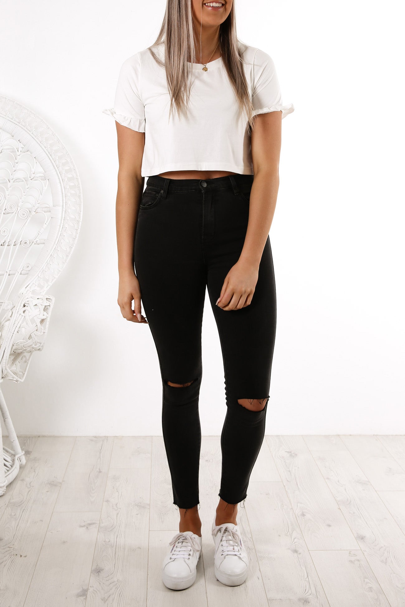 Kapono Crop Tee White