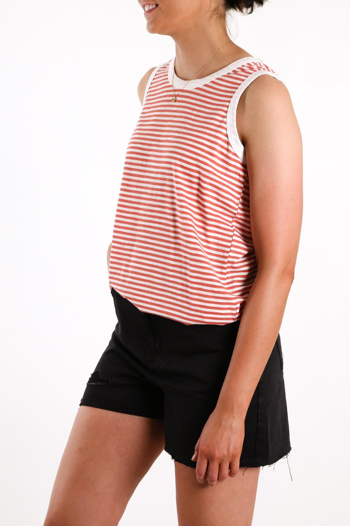 Keira Tank Tangello Stripe