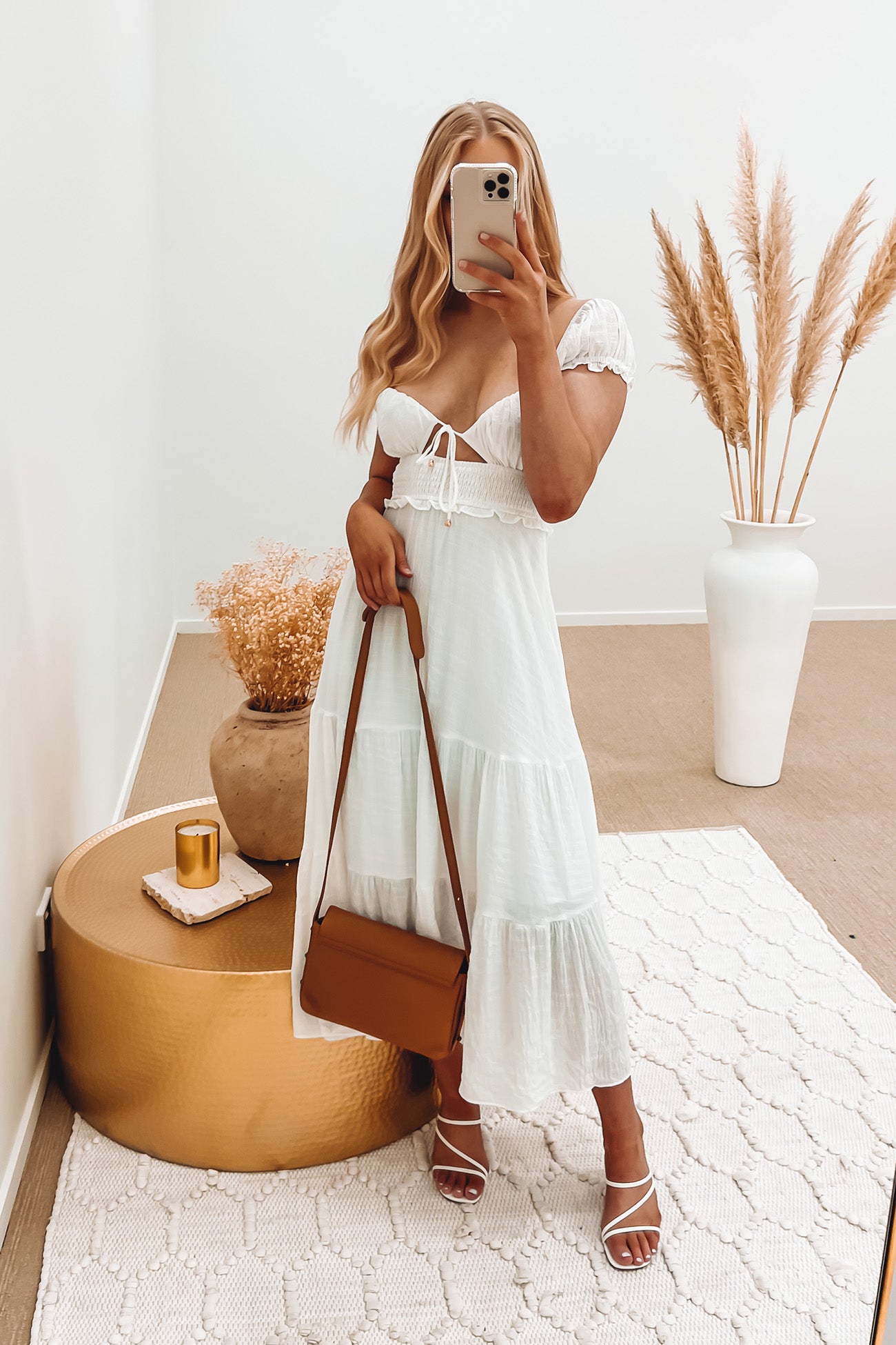 Kennedy Midi Dress White